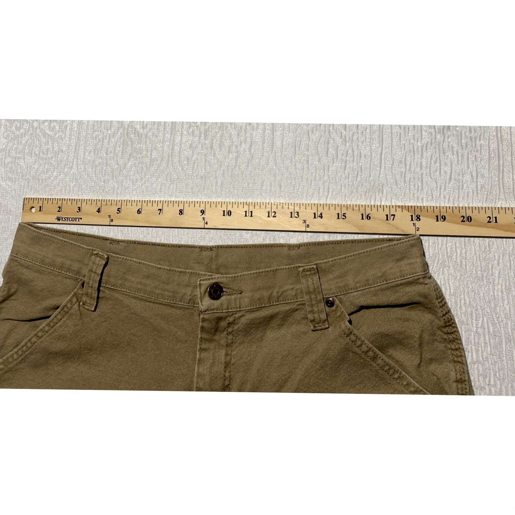 Wrangler Wrangler Mens 36x30 Khaki Carpenter Pants 1094LXWCK Relaxed Fit Tan Workwear Pants Mens Khaki Tan 1094LXWCK Construction Workwear Size US 36 / EU 52 - 3 Thumbnail