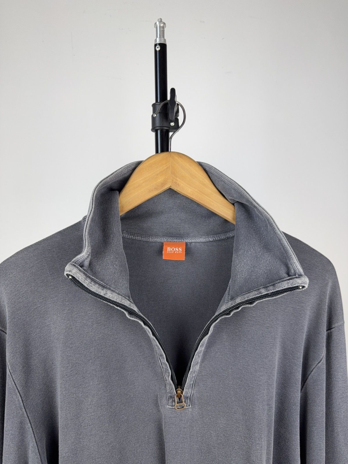 Hugo Boss Vintage 00s Luxury Hugo Boss Faded 1/4 zip long sleeve Size US XXL / EU 58 / 5 - 8 Thumbnail