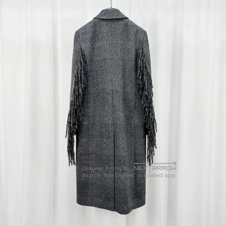 Max Mara Max Mara Max Mara Fringe Check Wool Overcoat Size S / US 4 / IT 40 - 2 Thumbnail