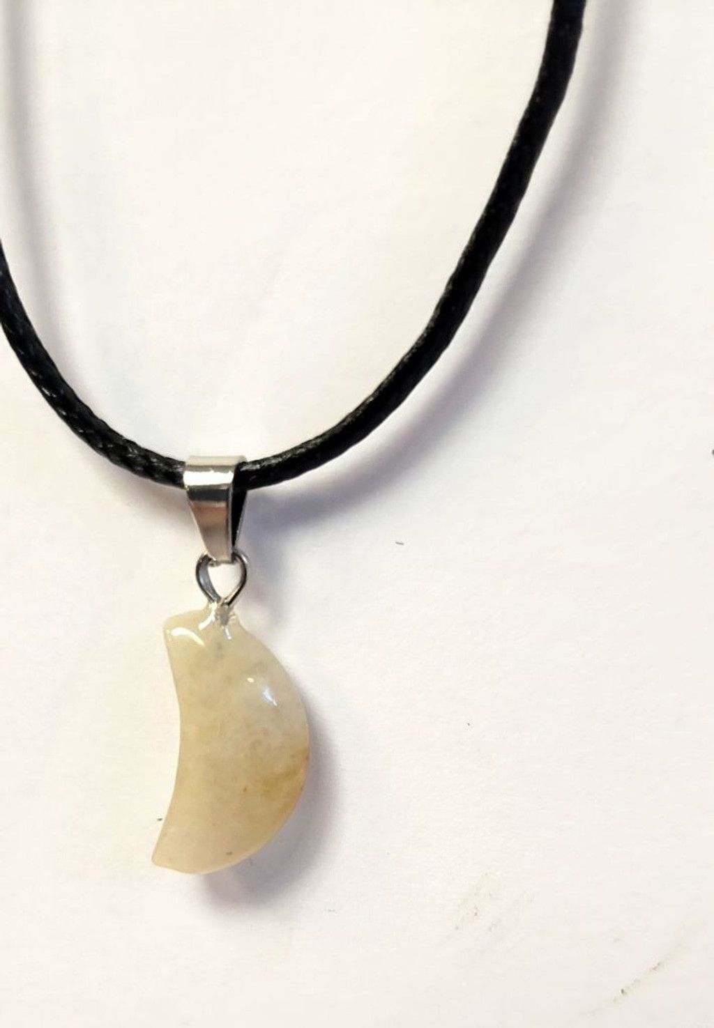 Handmade Natural Gemstone Crystal Moon Pendant Necklace Size ONE SIZE - 8 Thumbnail