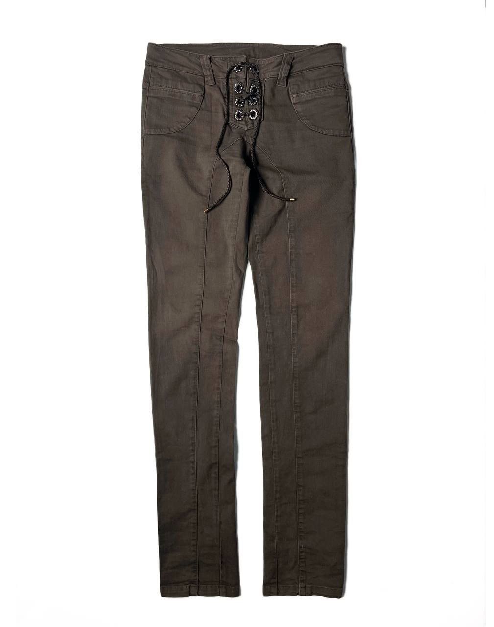 Roberto Cavalli Rare Roberto Cavalli Lace Up Skinny Long Jeans Size US 28 / EU 44 - 1 Thumbnail