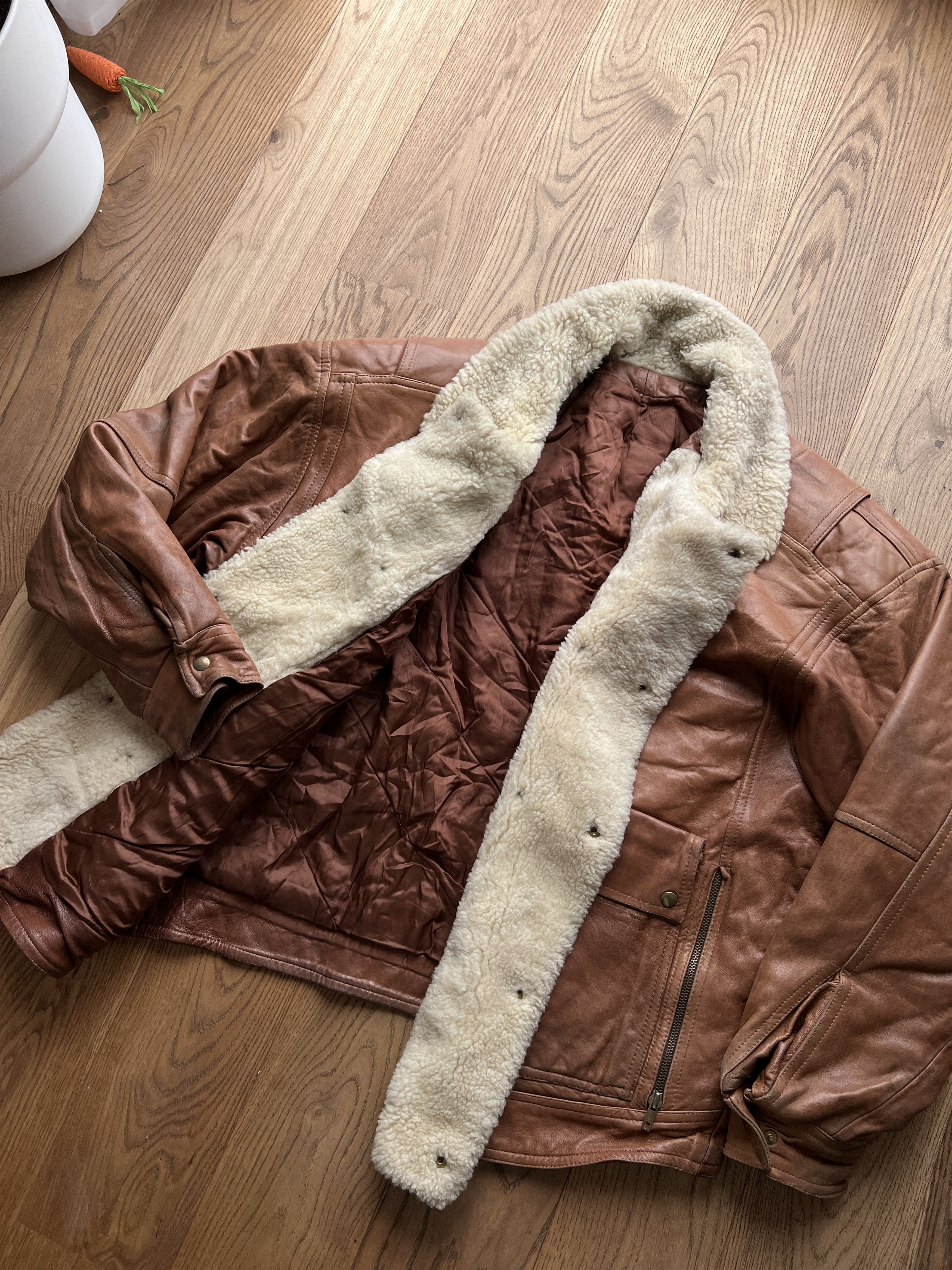 Le Grande Bleu (L.G.B.) Rick Owens Type VTG 00s Yohji Yamamoto Style Leather Jacket Size US XL / EU 56 / 4 - 5 Thumbnail