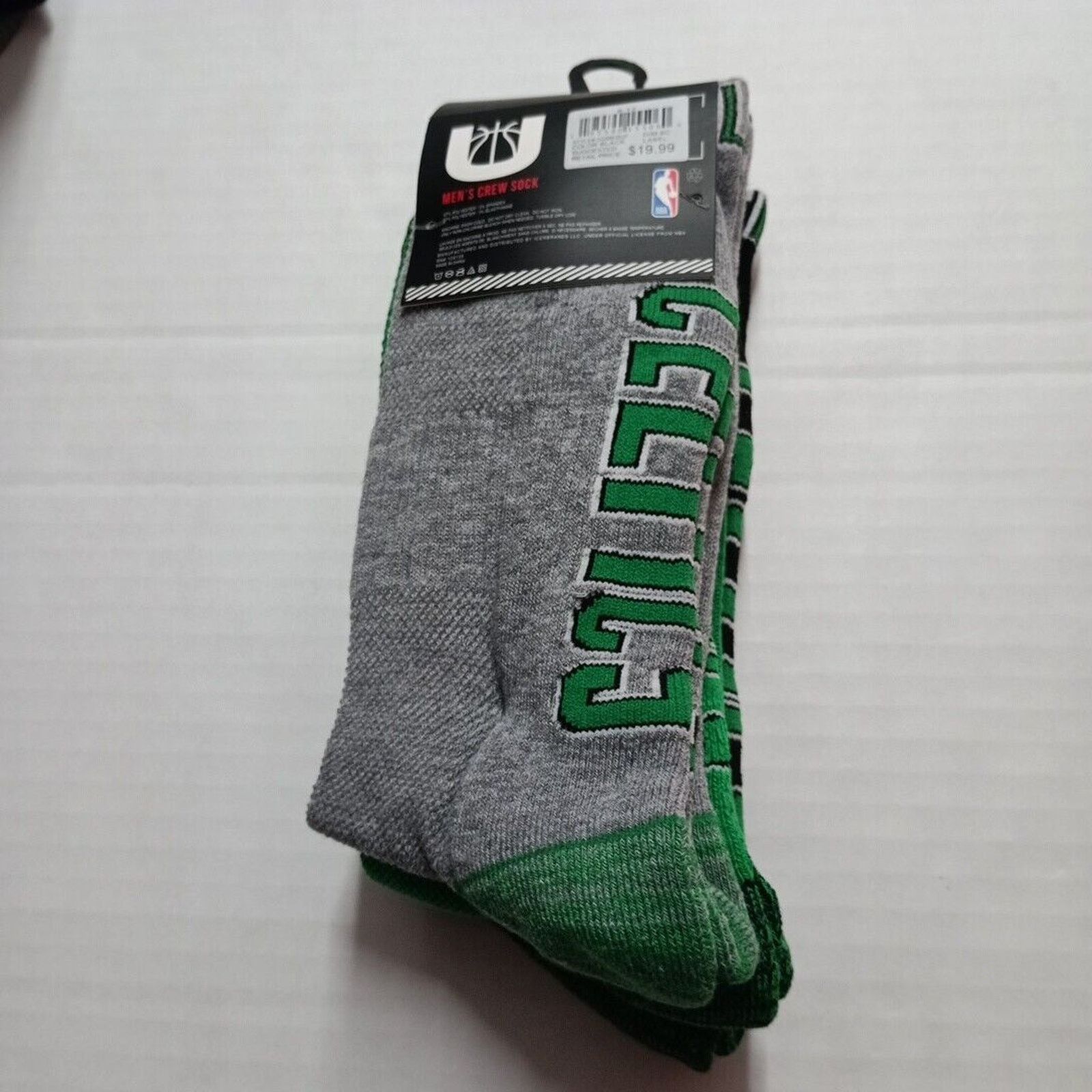 Other NBA UNK Boston Celtics 3 Pairs Men's Crews Socks Size 6-12 Size ONE SIZE - 3 Thumbnail
