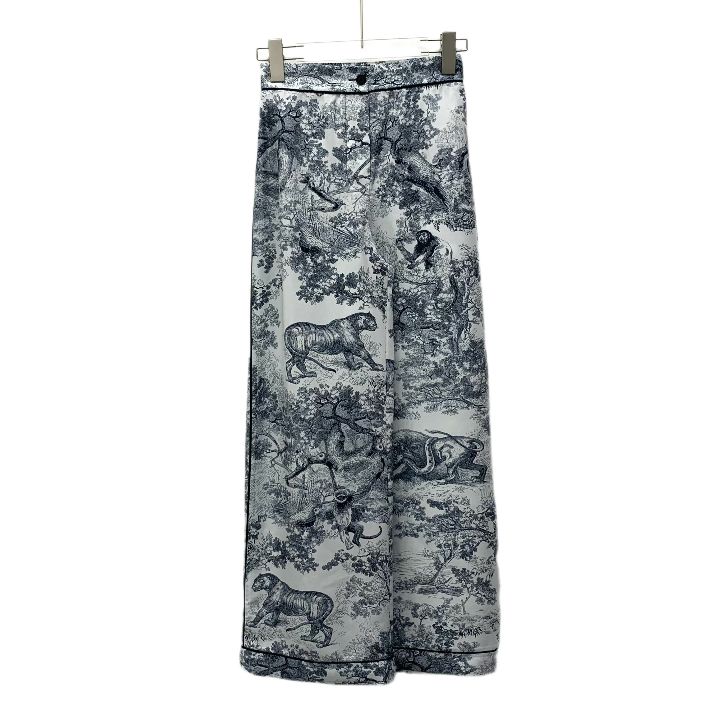 Dior Christian Dior Silk Pants Animal Print (Size XXS) | Grailed