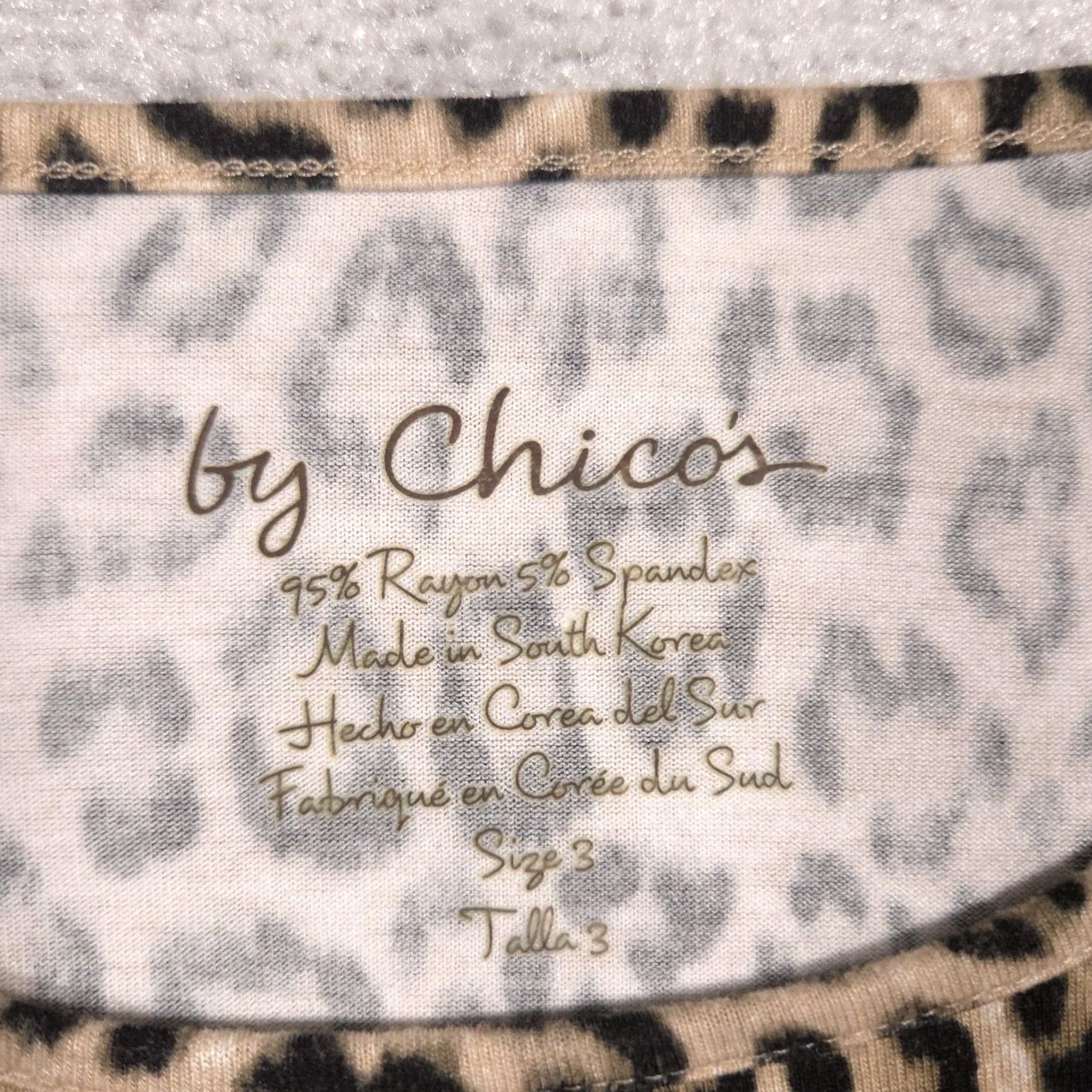 Vintage Chico's Shirt Womens 3 Brown Leopard Print Crew Neck Long Sleeve Stretch Top Shirt Womens Regular Adult Brown Leopard Print Long Sleeve Top Size XS / US 0-2 / IT 36-38 - 4 Thumbnail