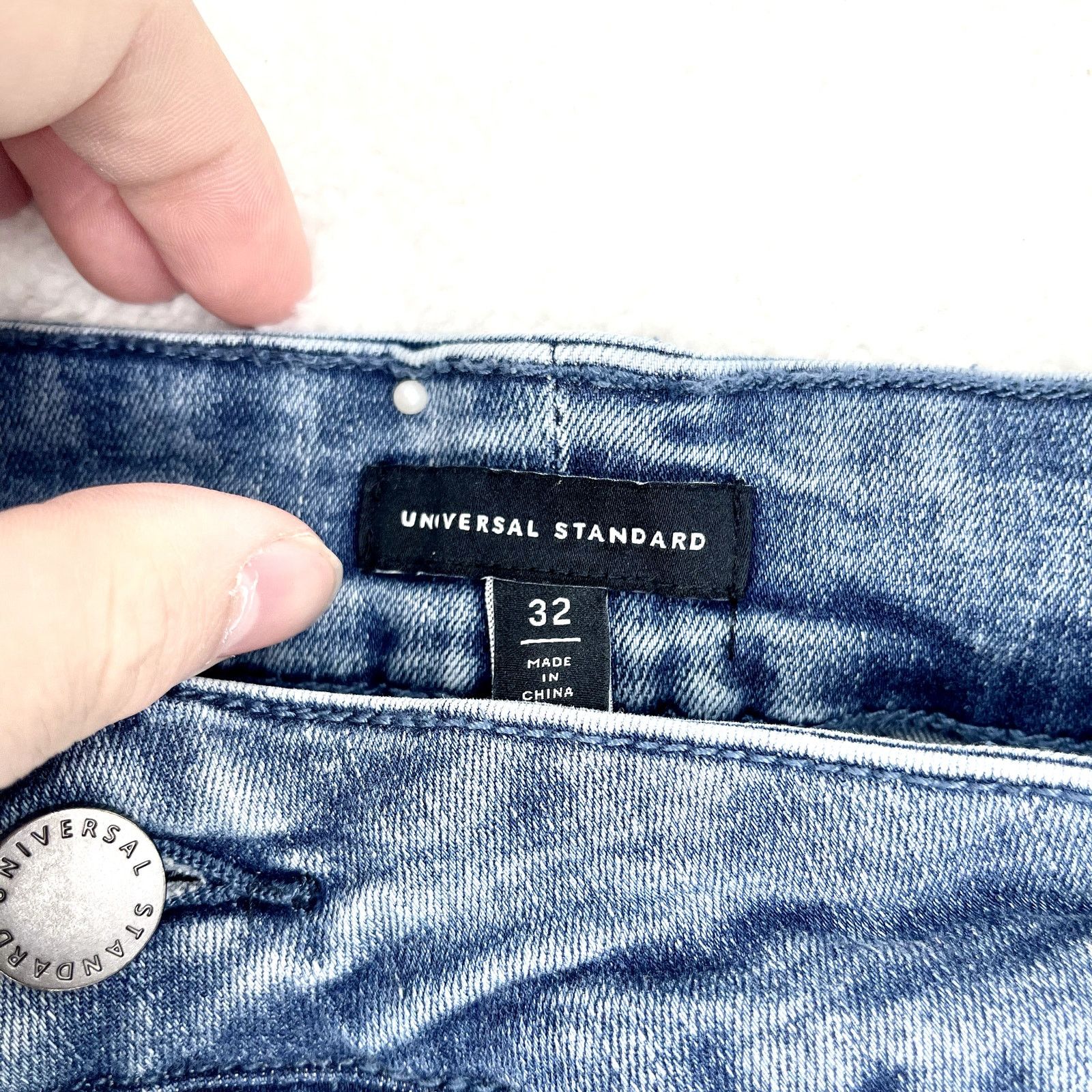 Other Universal Standard Faded Blue Medium MidRise Skinny Jeans 32 Size 32" / US 10 / IT 46 - 3 Thumbnail