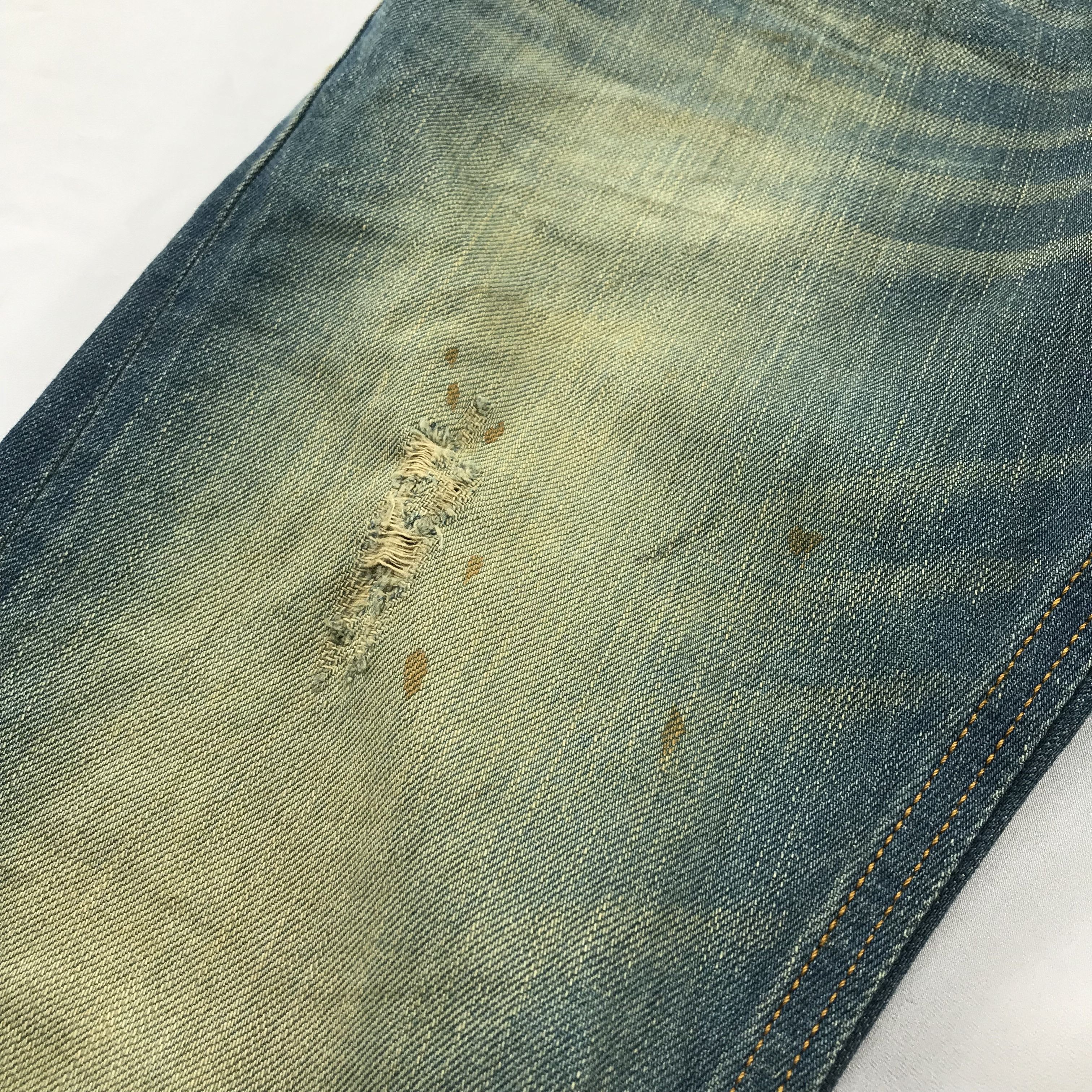 Diesel Diesel Thavar Slim Skinny Jeans Blue Distress Denim KJ3459 Size US 28 / EU 44 - 12 Thumbnail