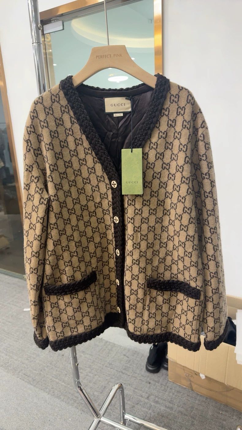 Gucci Wool GG knitwear jacket 2501-Nextarrow