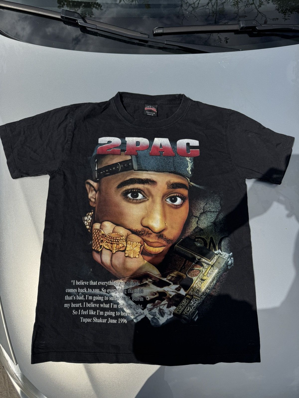 Band Tees 2pac Tupac Shakur June 1996 vintage t-shirt rap tee band M Size US M / EU 48-50 / 2 - 2 Thumbnail