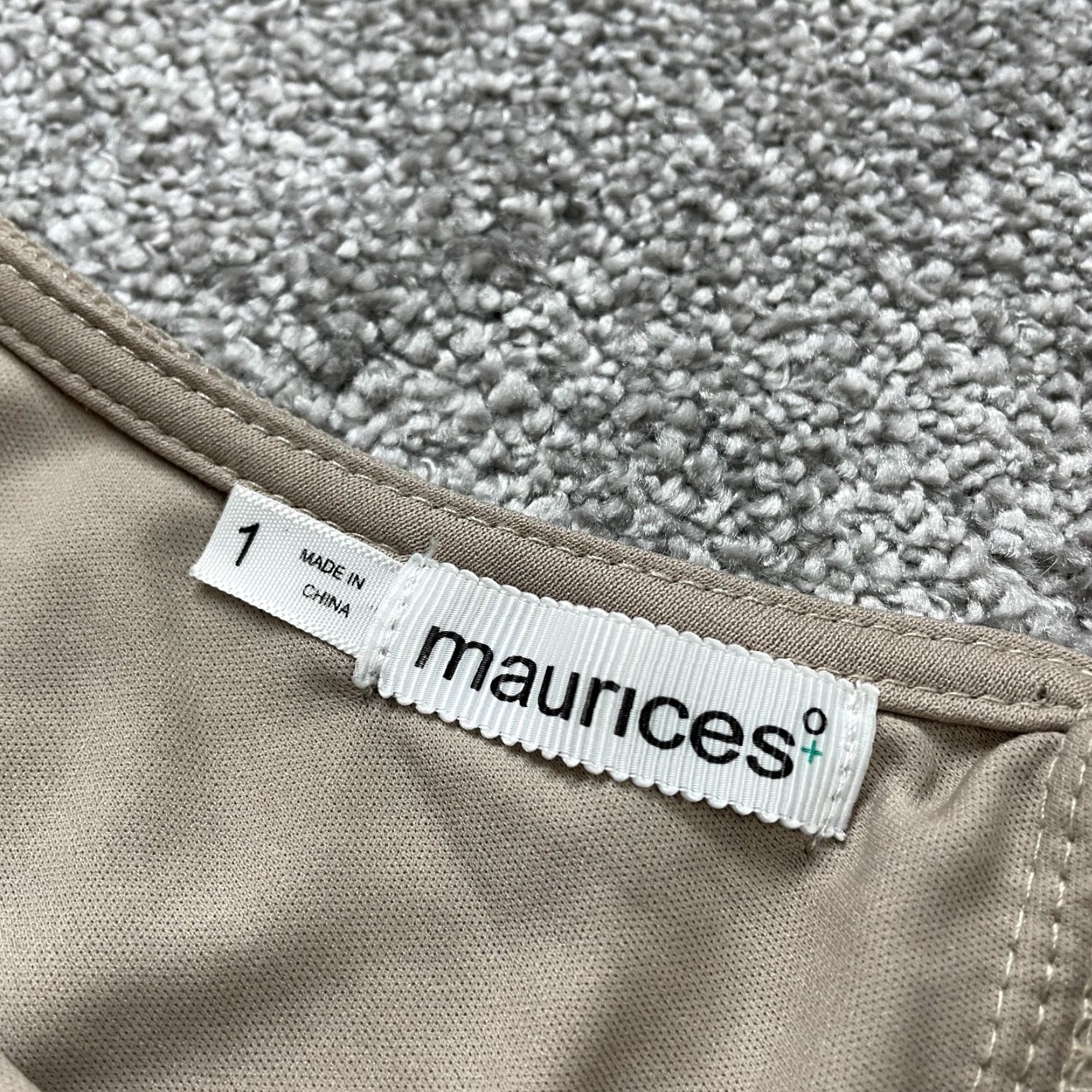 Vintage Maurices Top Womens 1 Brown Half Sleeve Lace Lined Nylon Cold Shoulder Casual Size XS / US 0-2 / IT 36-38 - 4 Thumbnail