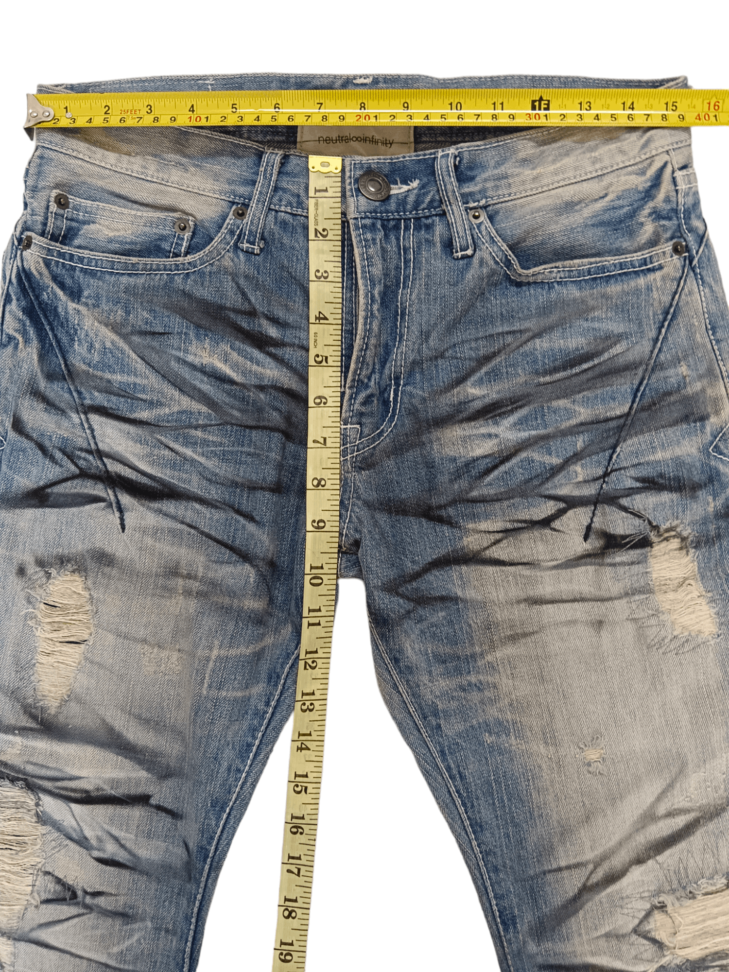 If Six Was Nine × Japanese Brand Neutral Infinity Clawmark Seditionaries Distressed Denim Size US 29 - 5 Thumbnail