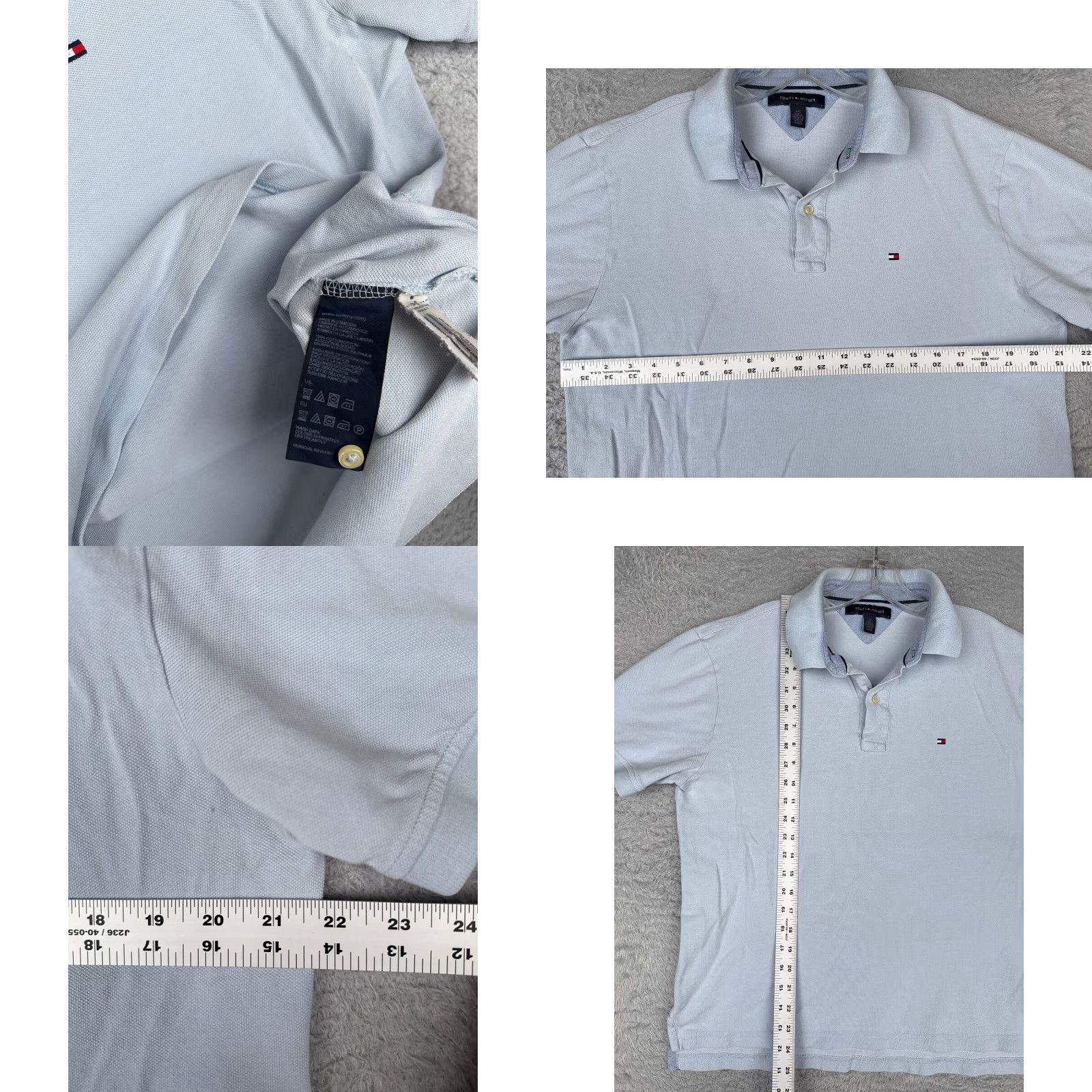 Tommy Hilfiger Tommy Hilfiger Polo Shirt Men Large Blue 100% Cotton Short Sleeve Golf Size US L / EU 52-54 / 3 - 8 Thumbnail