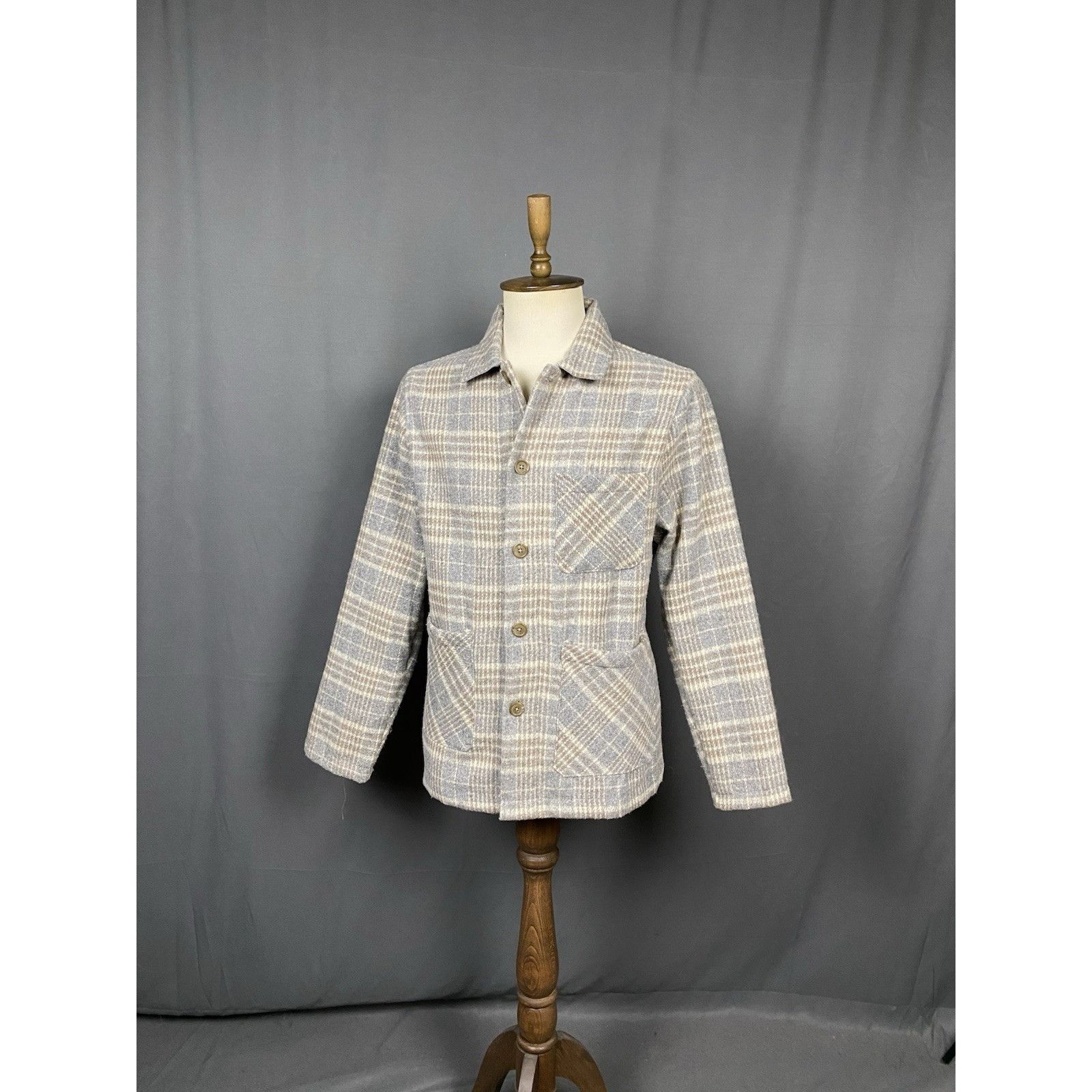 Folk MINT! Folk Men's Gray Beige Multipocket Workwear Jacket Size Size US L / EU 52-54 / 3 - 2 Thumbnail