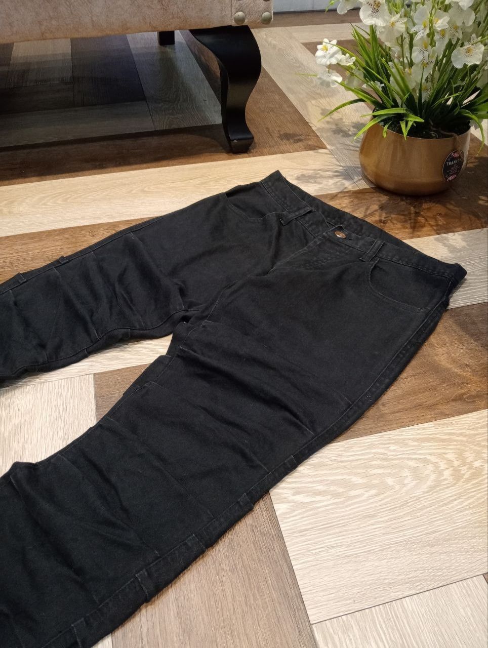 Japanese Brand THEE OLD CIRCUS 1973 BLACK WRINKLE FLARED PANTS Size US 29 - 5 Thumbnail