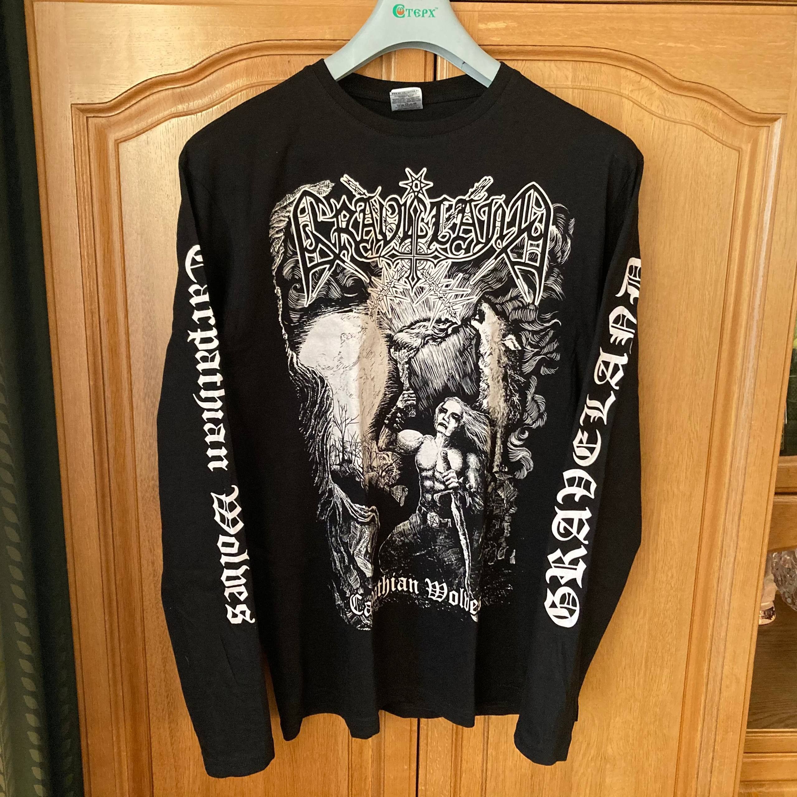 Band Tees Long Sleeve Graveland - Wolves - Black metal band Size US L / EU 52-54 / 3 - 1 Thumbnail