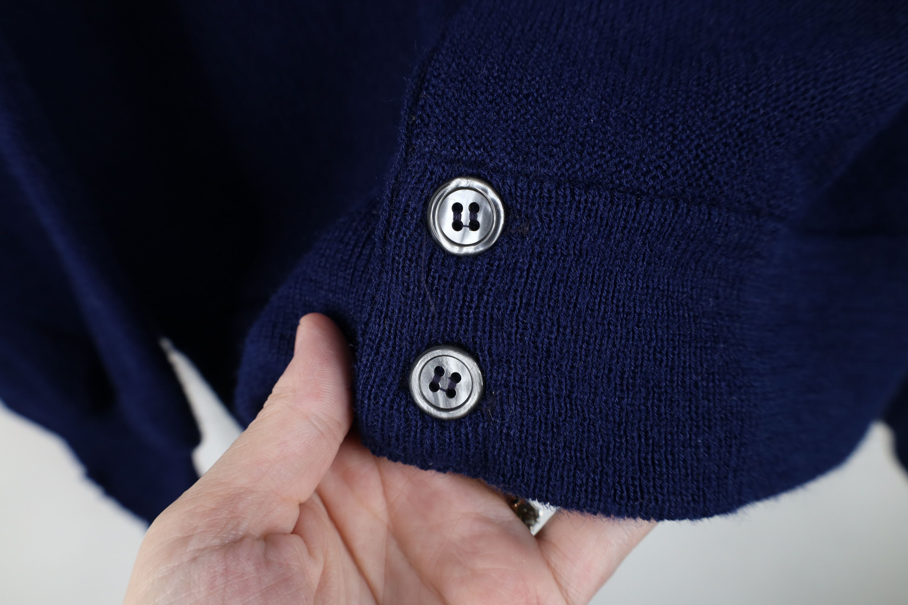 Vintage Deadstock Vintage 70s Streetwear Cardigan Sweater Blue USA Size US M / EU 48-50 / 2 - 4 Thumbnail