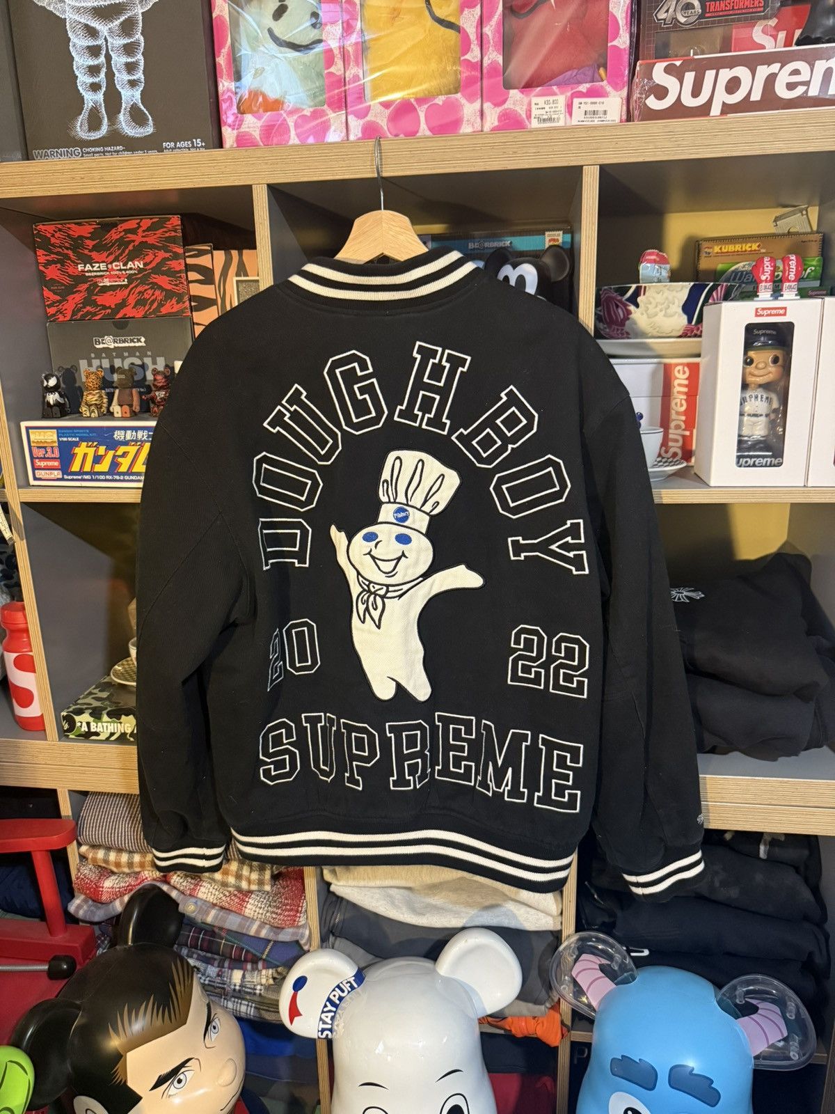 Mitchell & Ness × Supreme Supreme Black Doughboy Twill Varsity Jacket Size US M / EU 48-50 / 2 - 3 Thumbnail