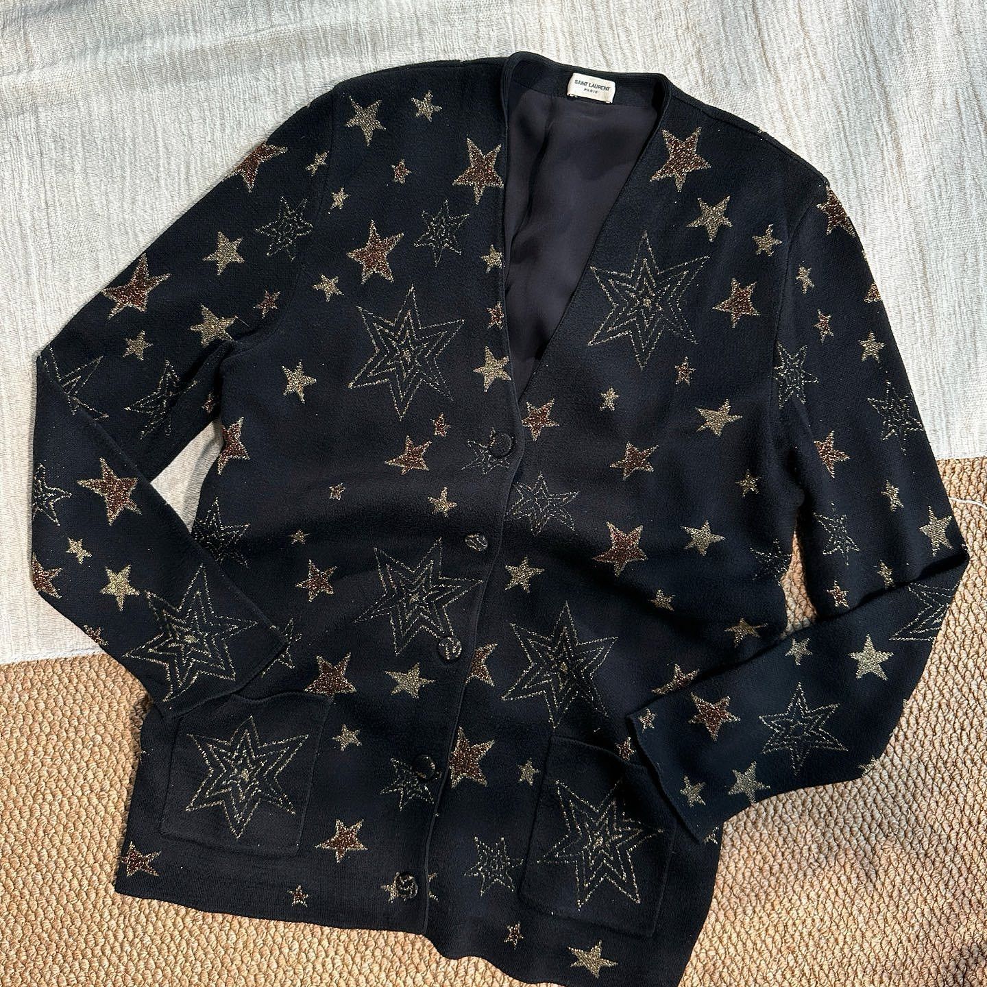 Saint Laurent Paris Saint Laurent Gold Star Cardigan Size XS Size US XS / EU 42 / 0 - 1 Thumbnail