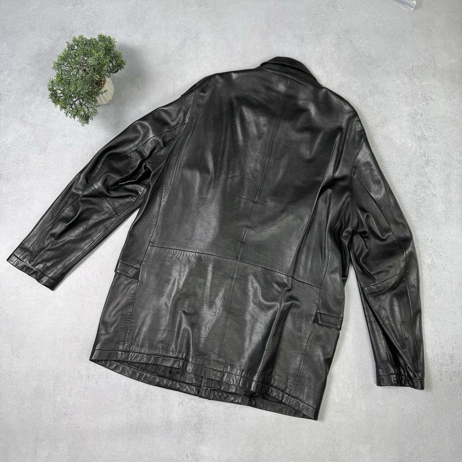 Hugo Boss Vintage Hugo Boss Leather Jacket Men Size 56 Black Size US XL / EU 56 / 4 - 13 Thumbnail