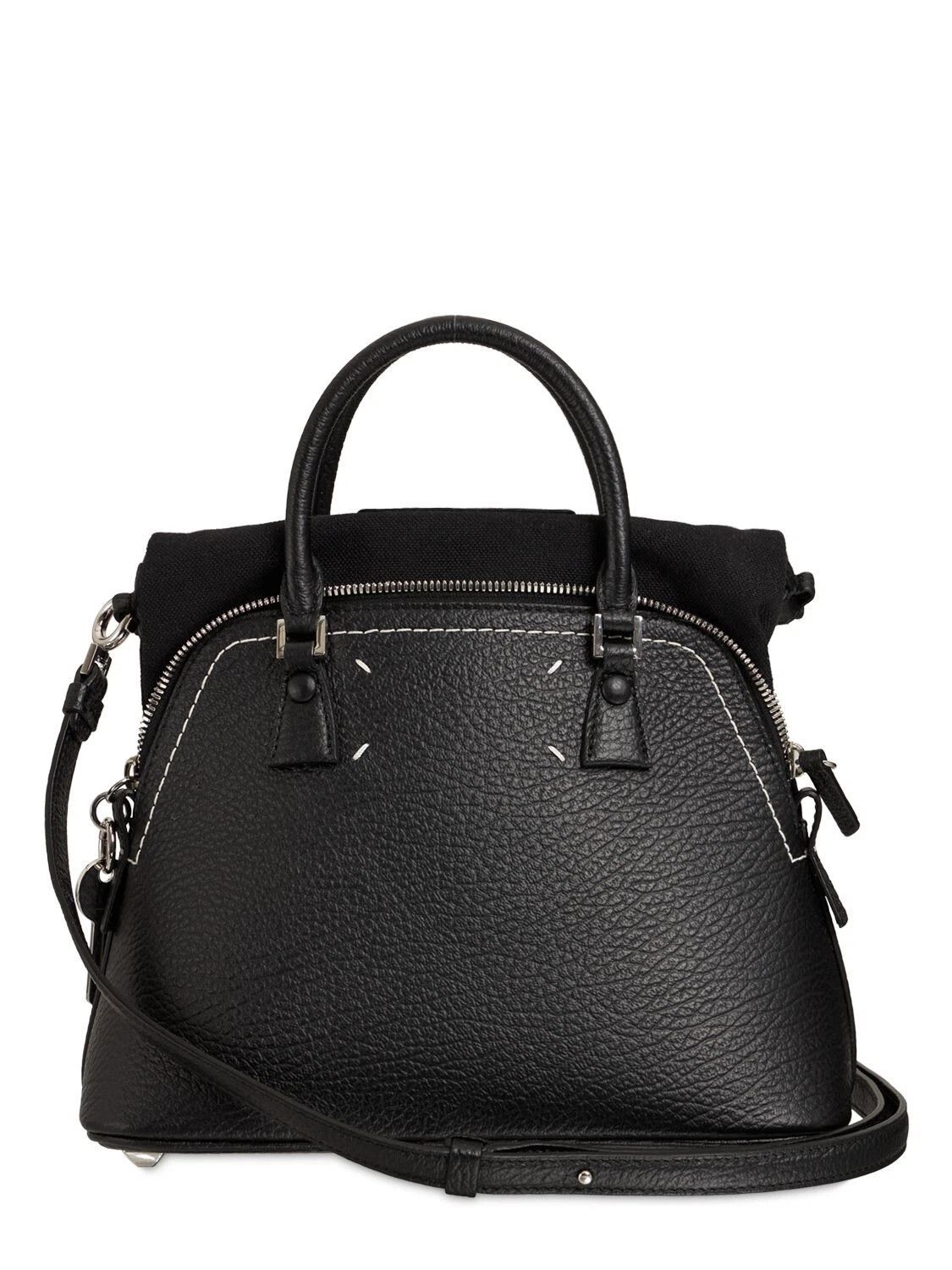 Maison Margiela Margiela 5AC Classique Mini Black Leather Top Handle Size ONE SIZE - 3 Thumbnail