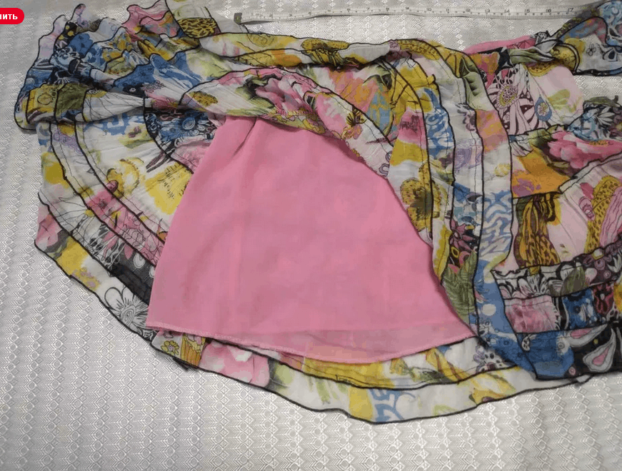 Other Chiffon layered mini skirt sz S Size 28" / US 6 / IT 42 - 2 Thumbnail