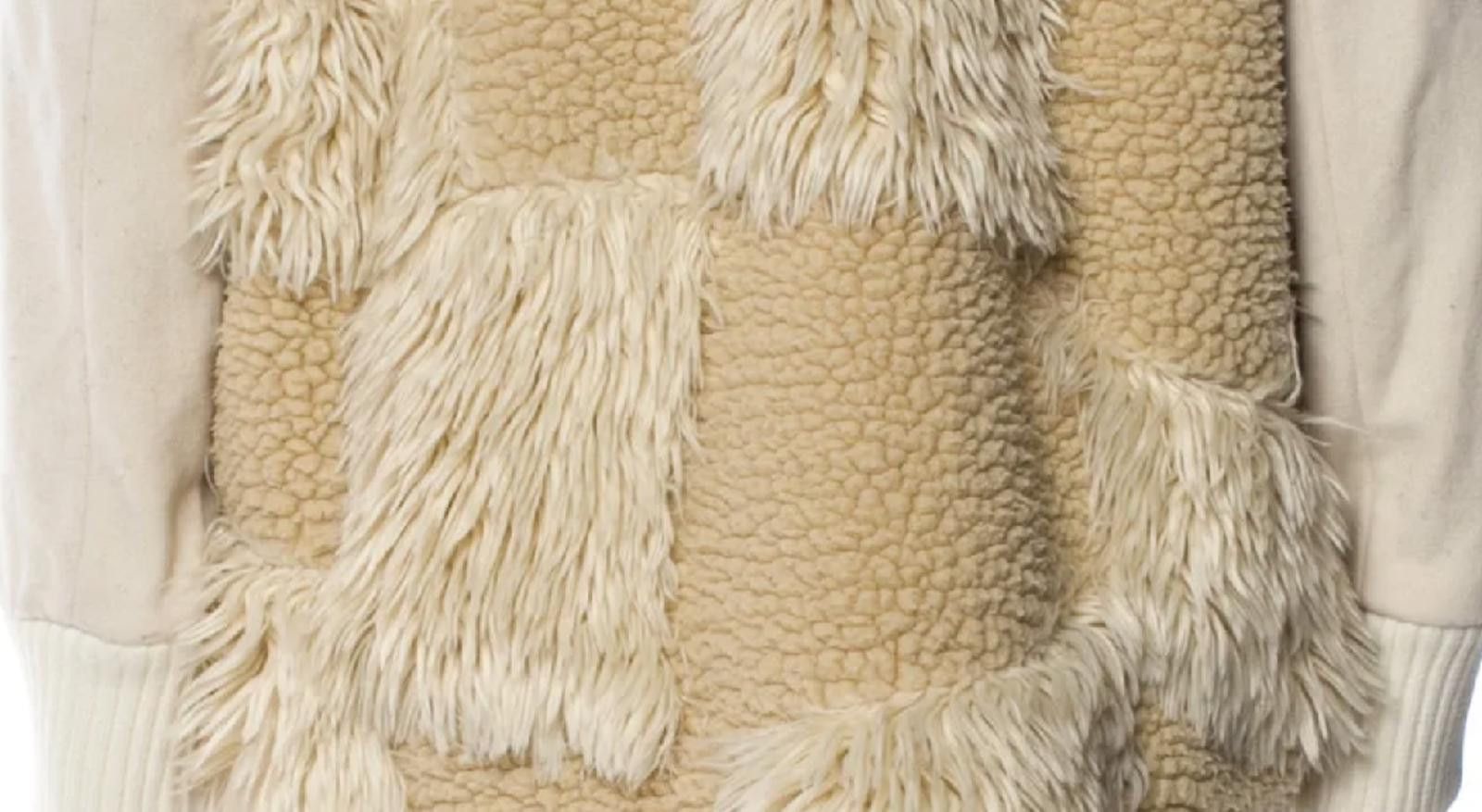 Tobias Birk Nielsen Tibi Akiak Patchwork Faux Fur Sherpa Jacket, Sz S Size S / US 4 / IT 40 - 5 Thumbnail