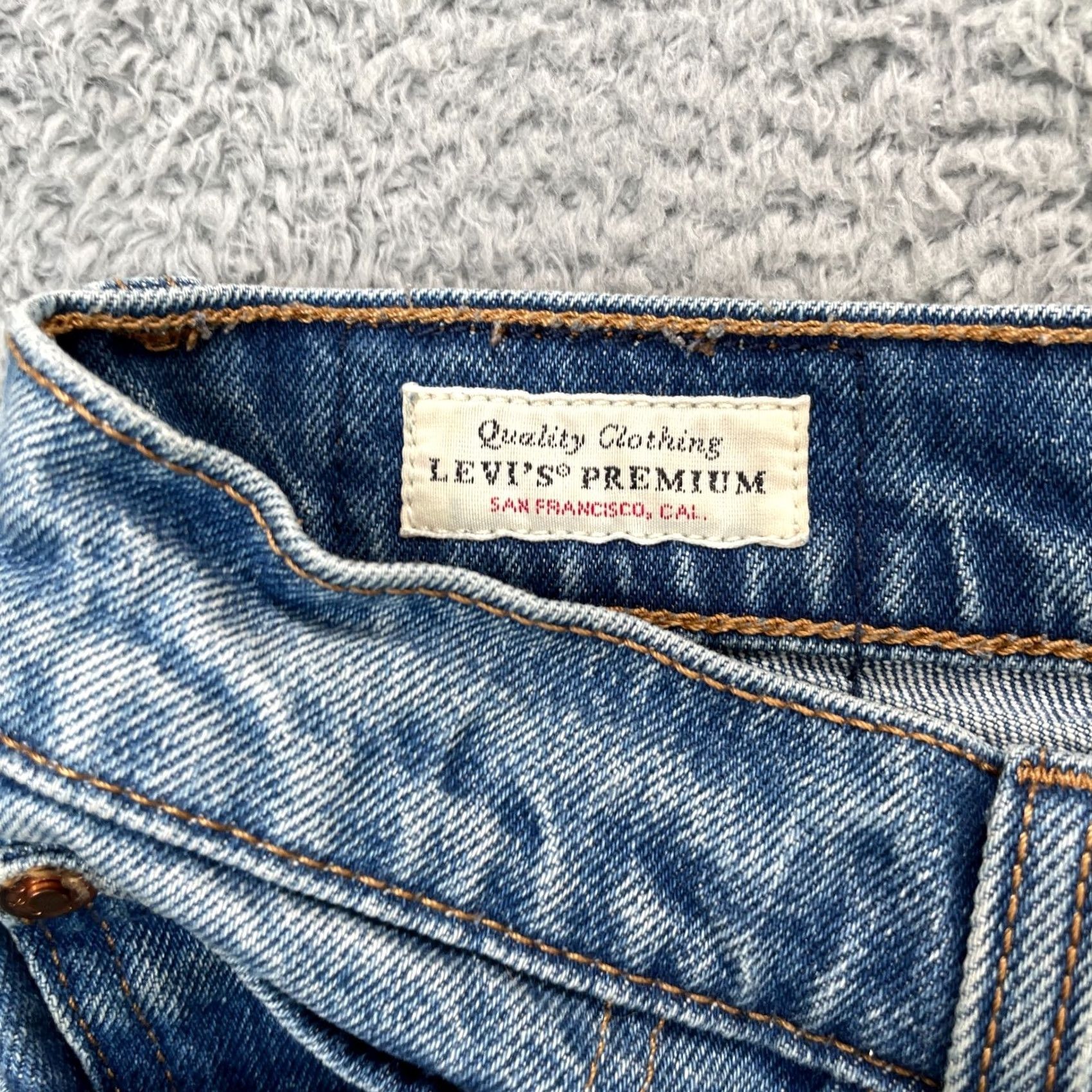Levi's Levi's Jeans Womens Blue 28 Wedgie Straight Leg Distressed Stretch Denim Cotton Size 26" / US 2 / IT 38 - 4 Thumbnail