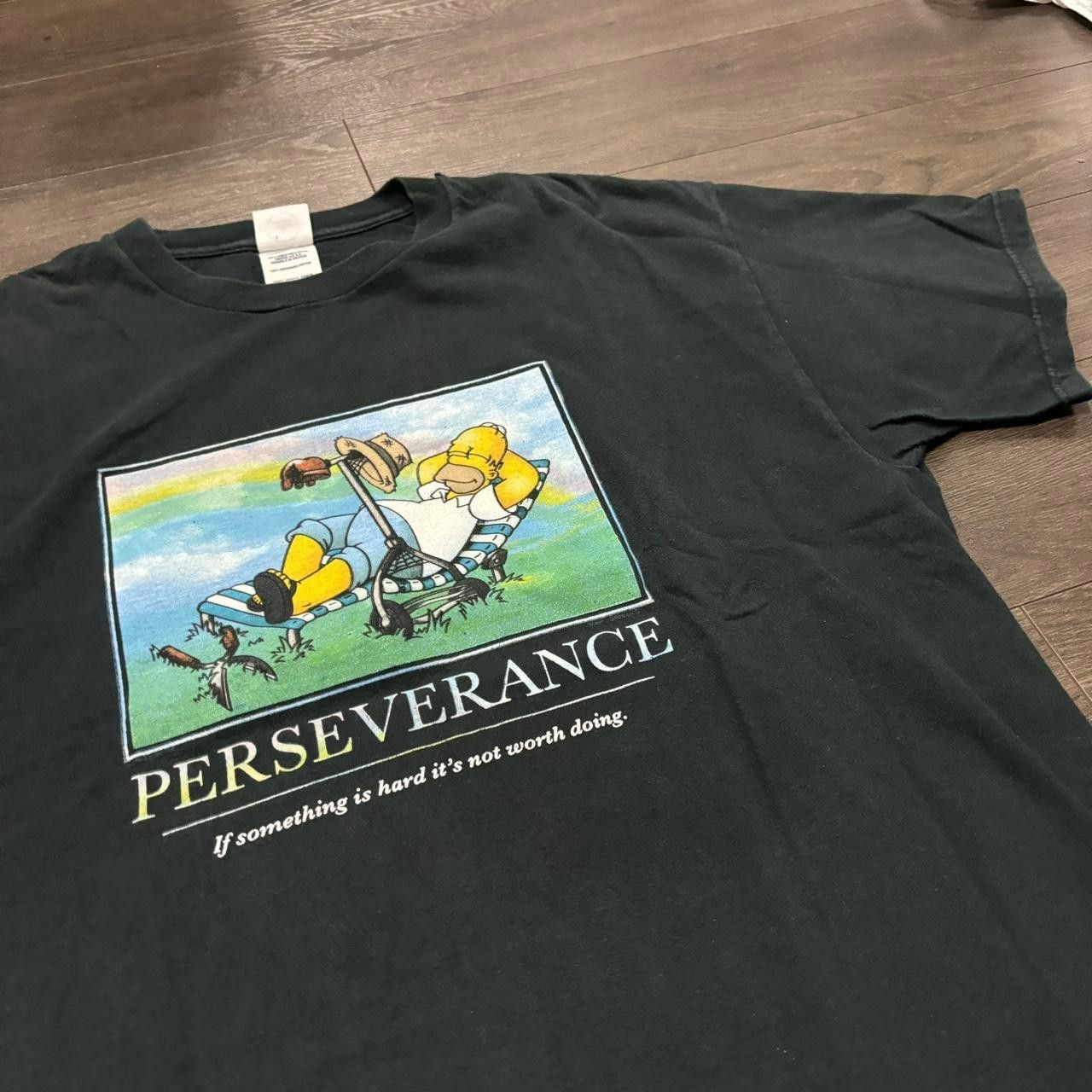 Delta Vintage The Simpsons Homer Simpson Perseverance T Shirt Size US L / EU 52-54 / 3 - 2 Thumbnail