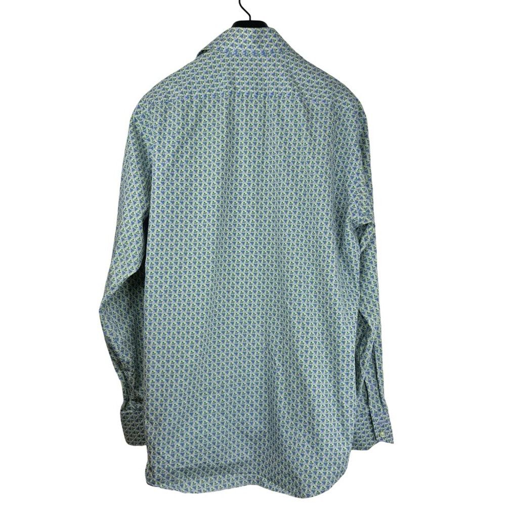 Thomas Dean THOMAS DEAN Men's Blue/Green Pattern Casual Button Down L Size US L / EU 52-54 / 3 - 6 Thumbnail