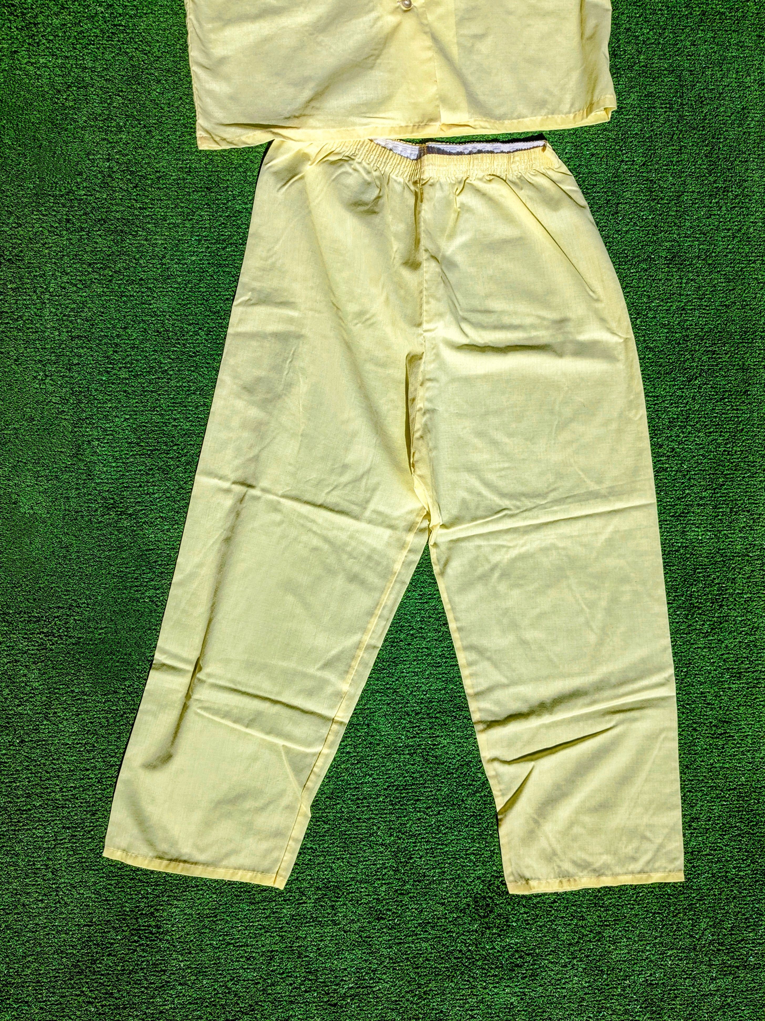 Hanes Vintage 1980's 2-Pc Hanes Sun Pajama Shirt & Pants Set Size L / US 10 / IT 46 - 3 Thumbnail