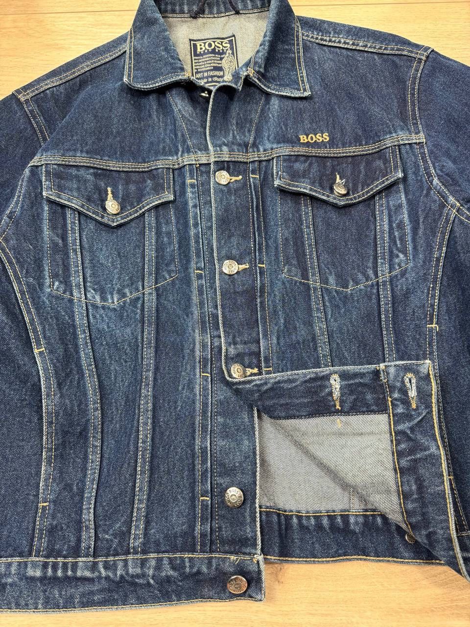 Hugo Boss Vintage Hugo Boss 80 / 90s Denim Jacket Size L Size US L / EU 52-54 / 3 - 5 Thumbnail