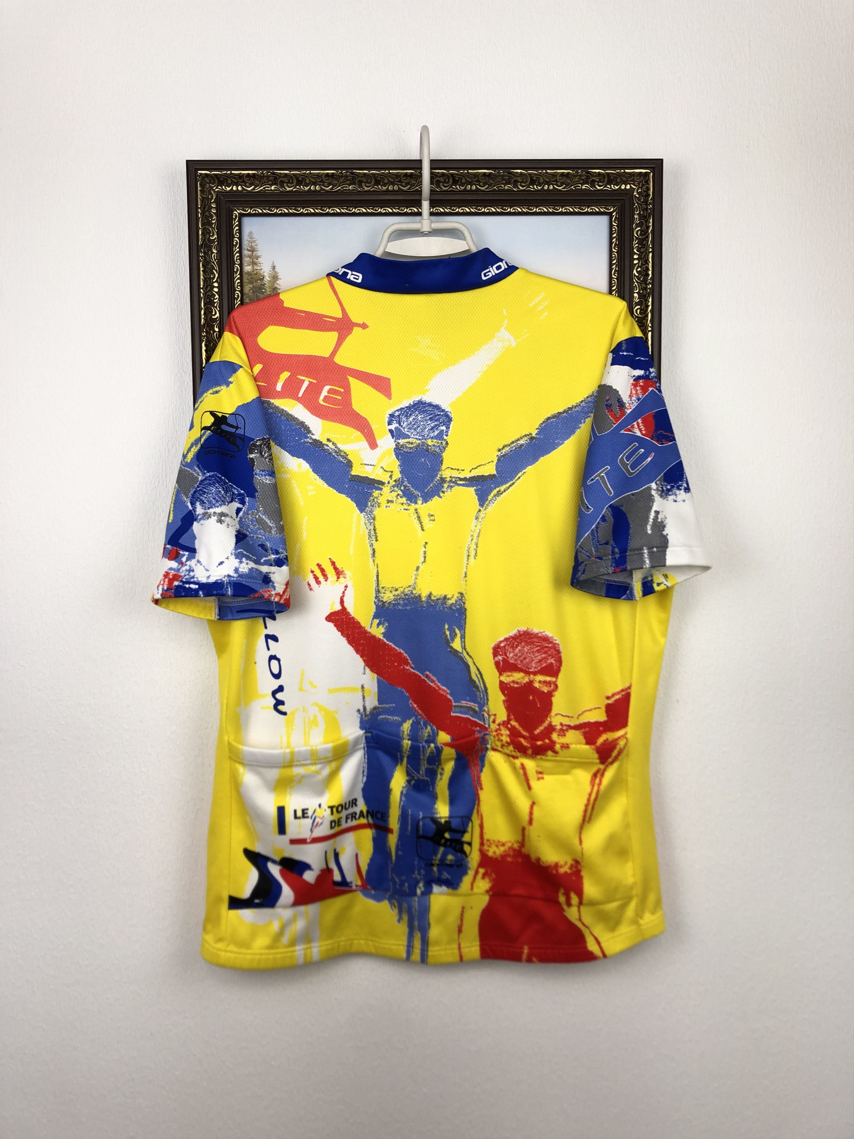 Vintage Vintage Giordana Tour De France Cycling Jersey Yellow Shirt Size US L / EU 52-54 / 3 - 9 Thumbnail