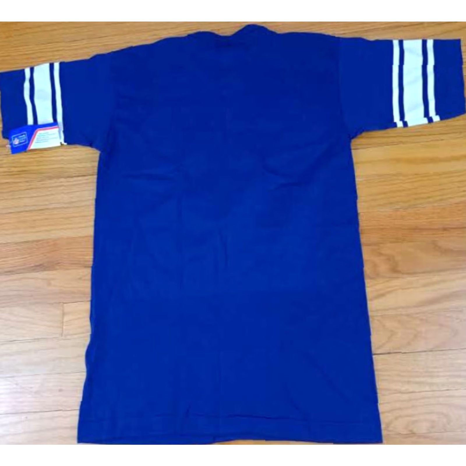 Champion VINTAGE Champion T-Shirt Detroit Lions Barry Sanders USA Made NWT Blue Short Sleeve Unisex Adults L Size Mens Womens Boys Girls Size US L / EU 52-54 / 3 - 6 Thumbnail