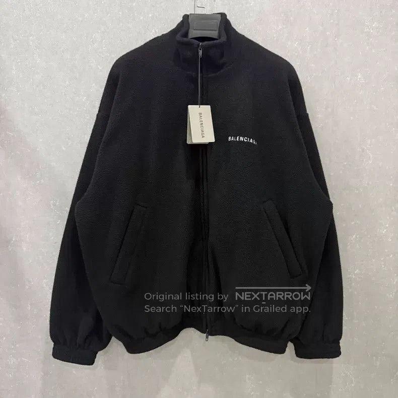 Balenciaga Balenciaga Embroidered Letter Fleece Jacket Size US M / EU 48-50 / 2 - 3 Thumbnail