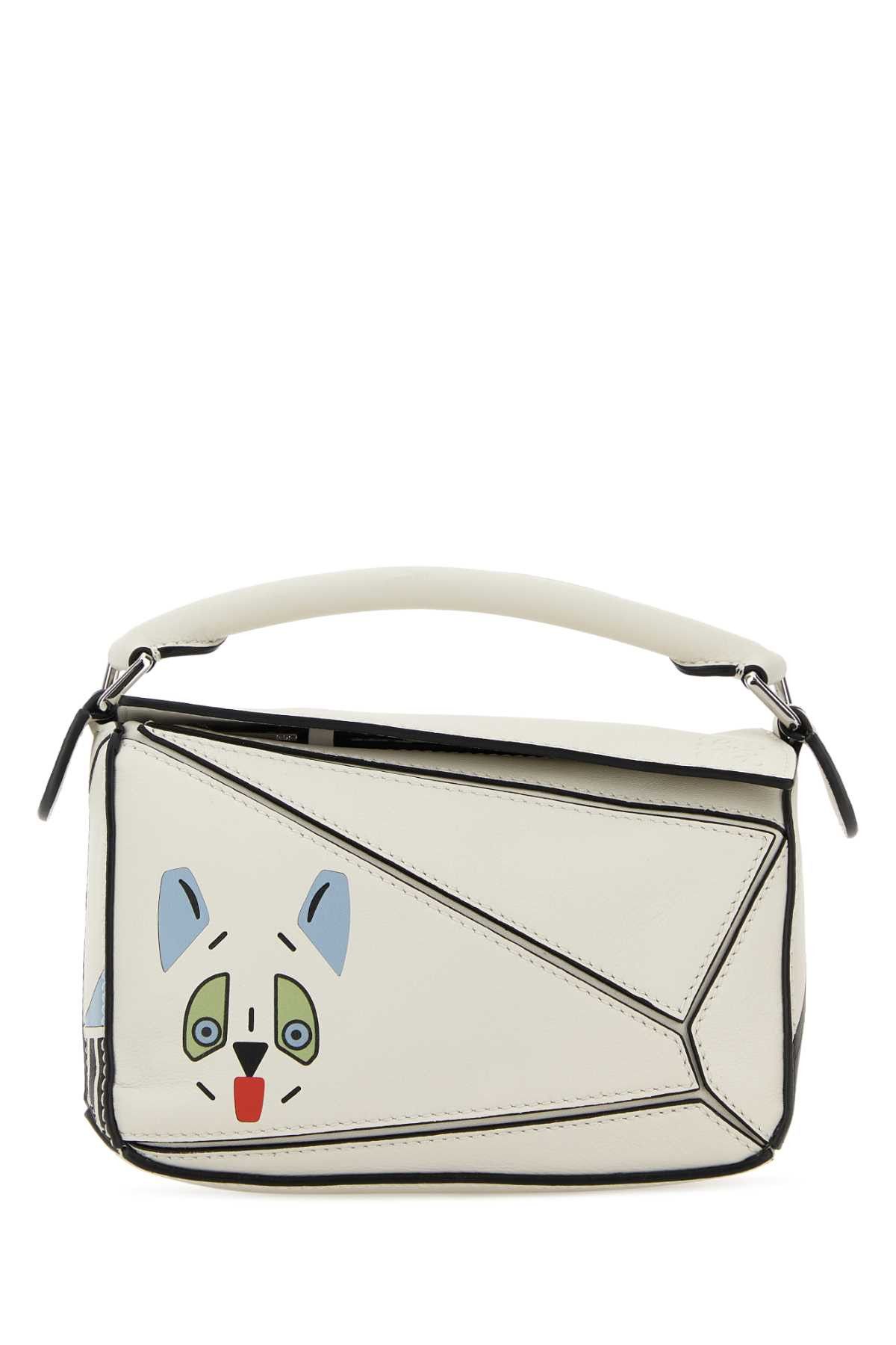 Loewe Chalk Leather Mini Puzzle Handbag Size ONE SIZE - 1 Thumbnail