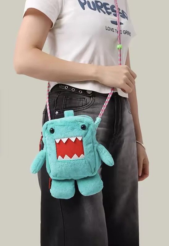Japanese Brand Kawaii Domo Kun Plush Shoulder Bag Size ONE SIZE - 1 Thumbnail