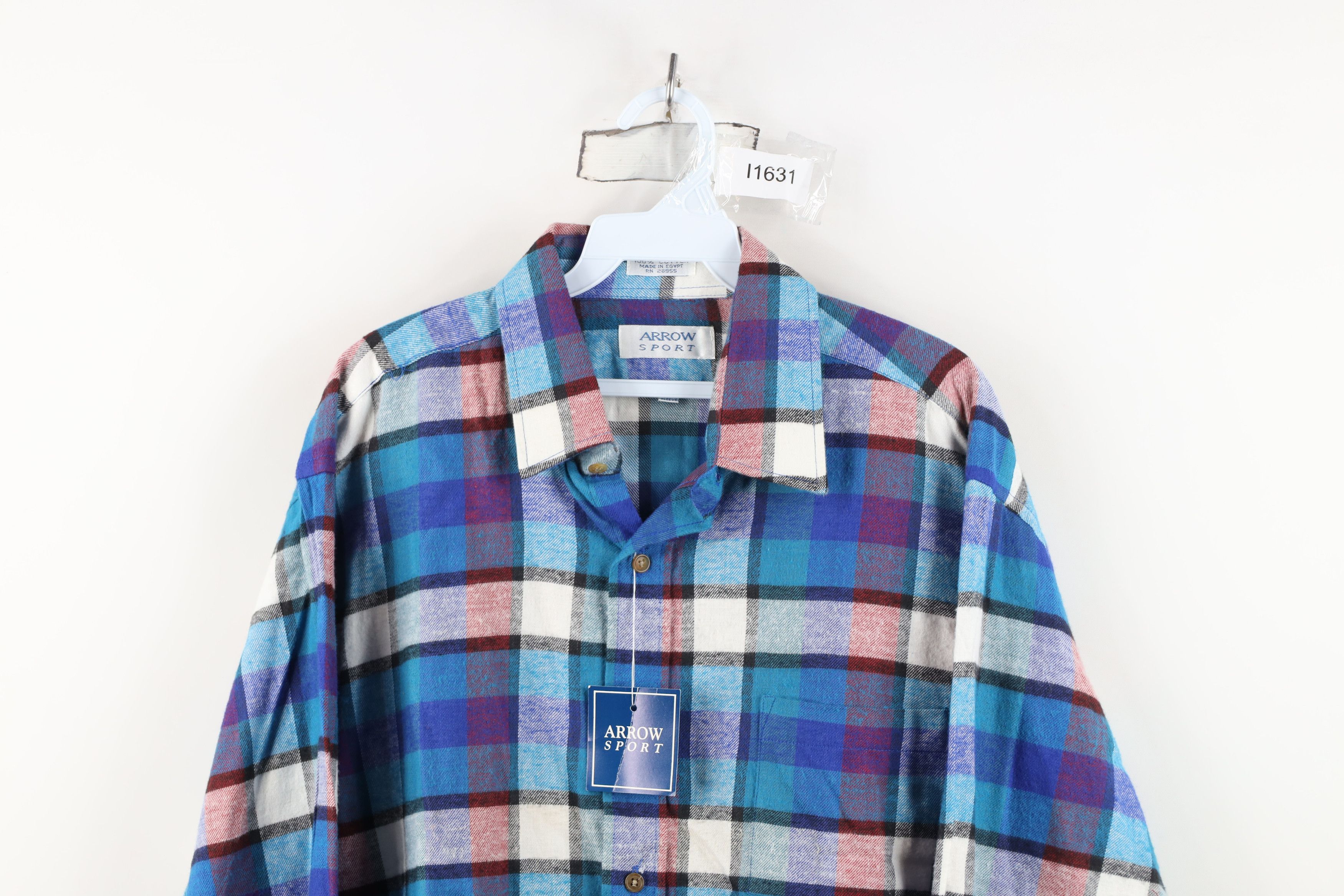 Vintage Deadstock Vintage 90s Streetwear Collared Button Shirt Plaid Size US L / EU 52-54 / 3 - 2 Thumbnail