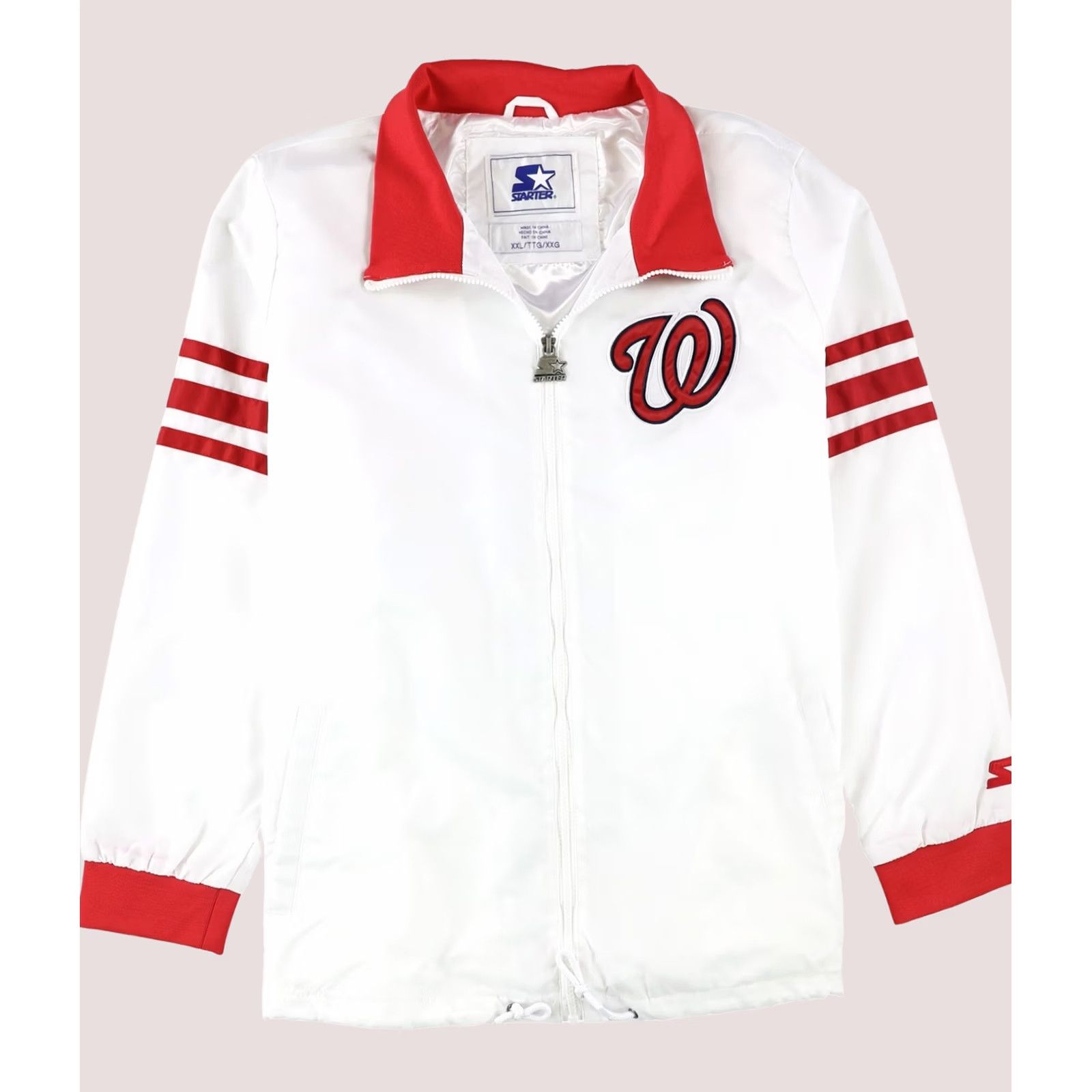 Starter STARTER Mens Washington Nationals Windbreaker Jacket L wnl White Size US L / EU 52-54 / 3 - 1 Preview
