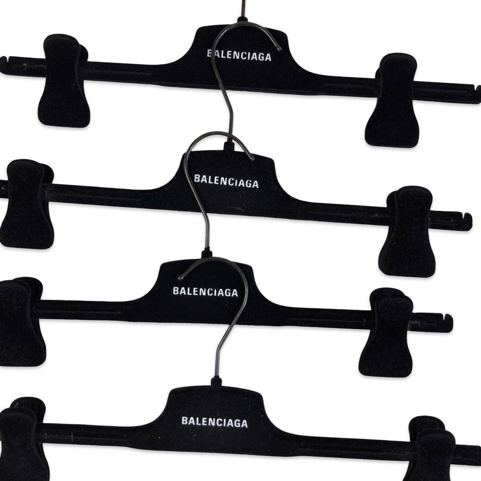 Balenciaga Balenciaga Hangers Velour Logo Black Hangers Size ONE SIZE - 2 Thumbnail