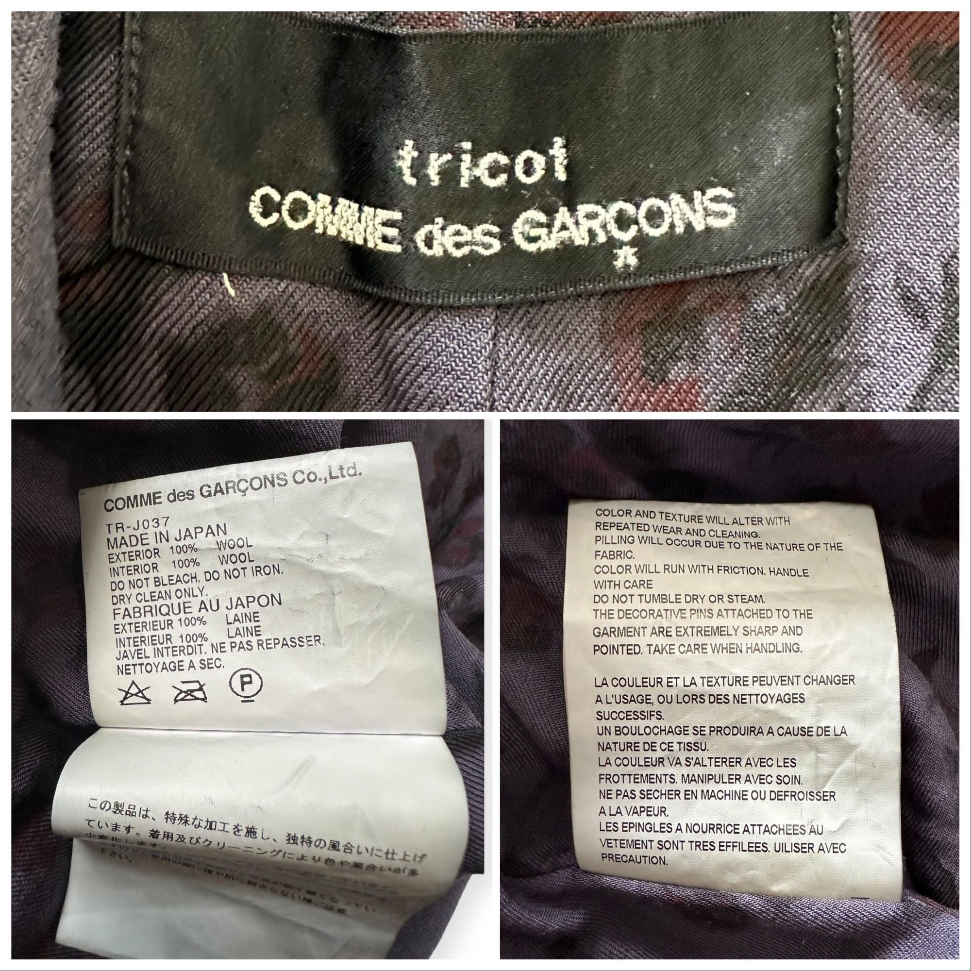 Comme des Garcons Comme Des Garçons Tricot Blazer Jacket, One Size, Made In Size ONE SIZE - 4 Thumbnail