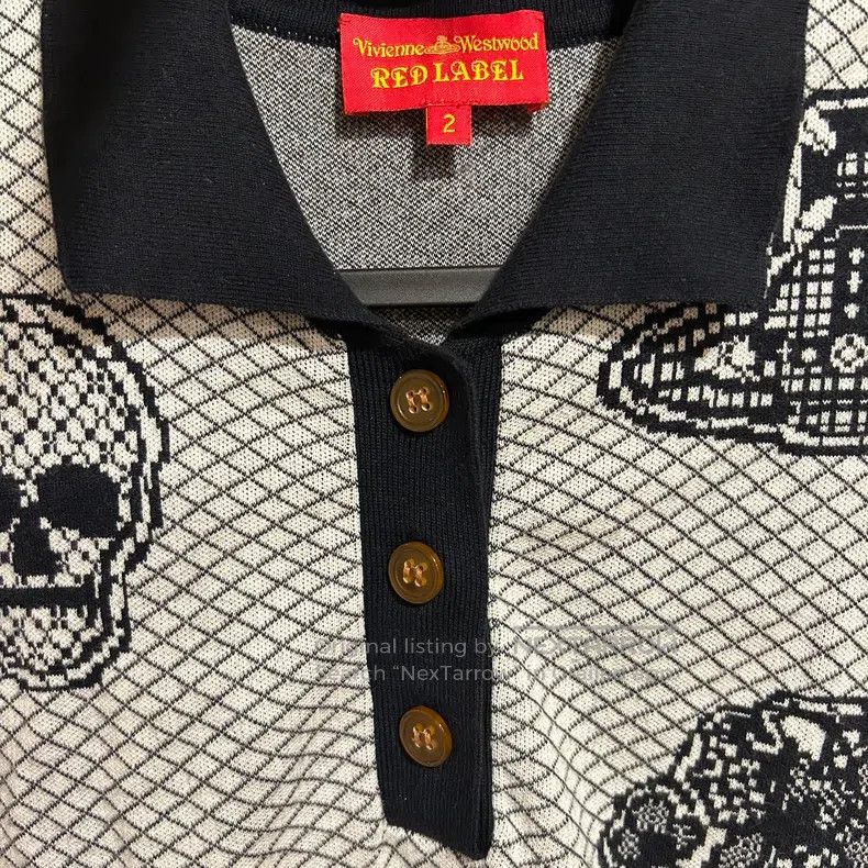 Vivienne Westwood Vivienne Westwood Saturn Skull Short Sleeve Knit Top Size M / US 6-8 / IT 42-44 - 4 Thumbnail