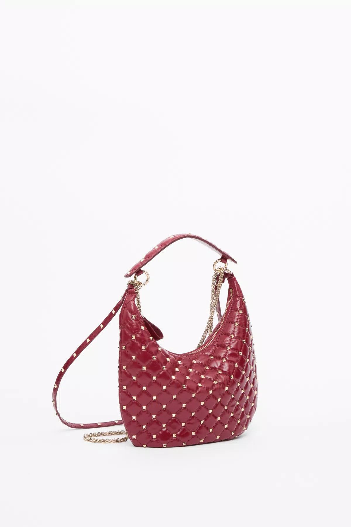 oc11z0725 Size:OS/Hobo Bag In Calfskin Leather in Red
