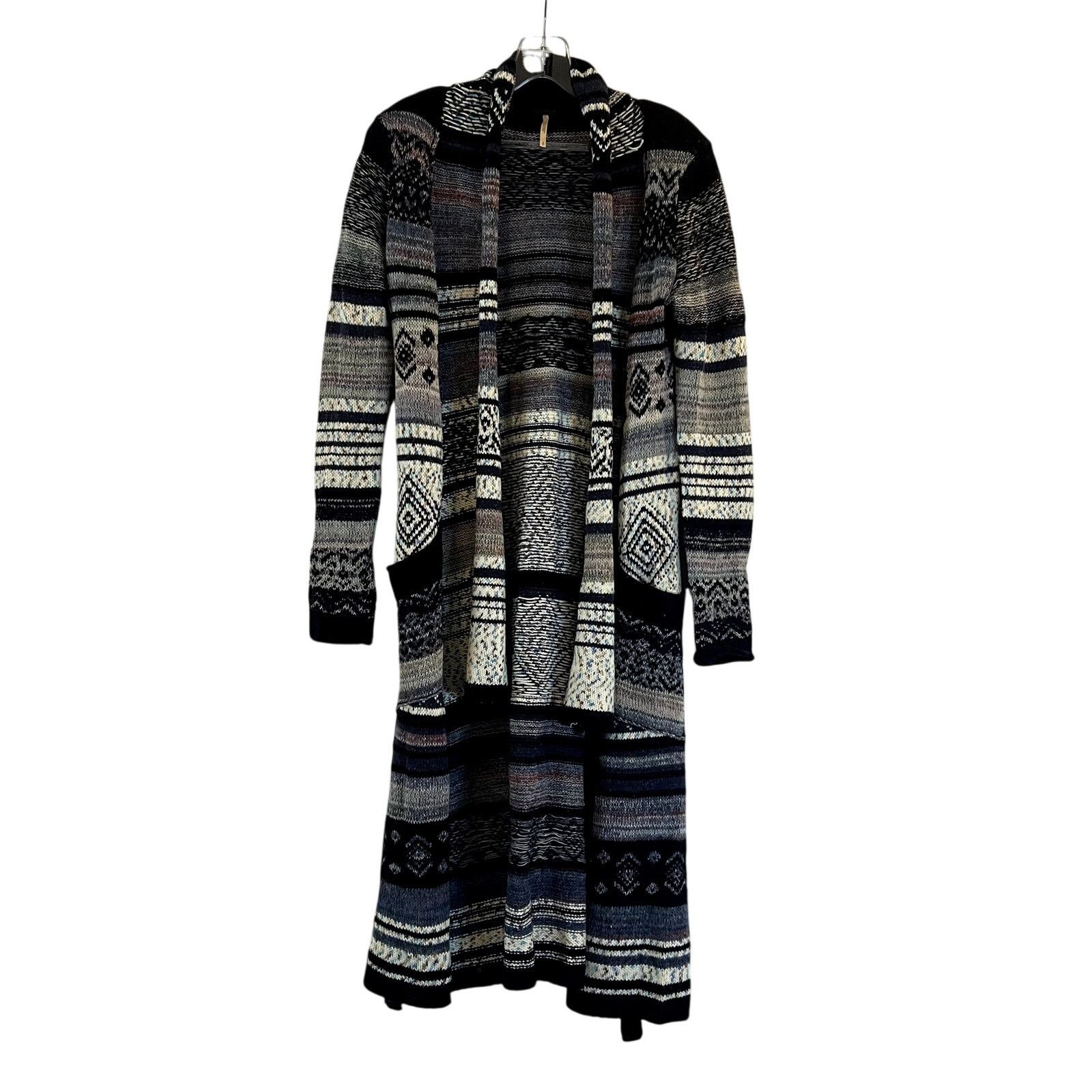 Free People Free People Women's Fair Isle Waterfall Duster Cardigan Size S / US 4 / IT 40 - 4 Thumbnail