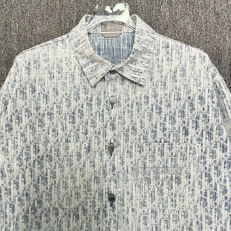 Dior Dior Blue Cotton Long Sleeve Shirt . Size US M / EU 48-50 / 2 - 3 Thumbnail