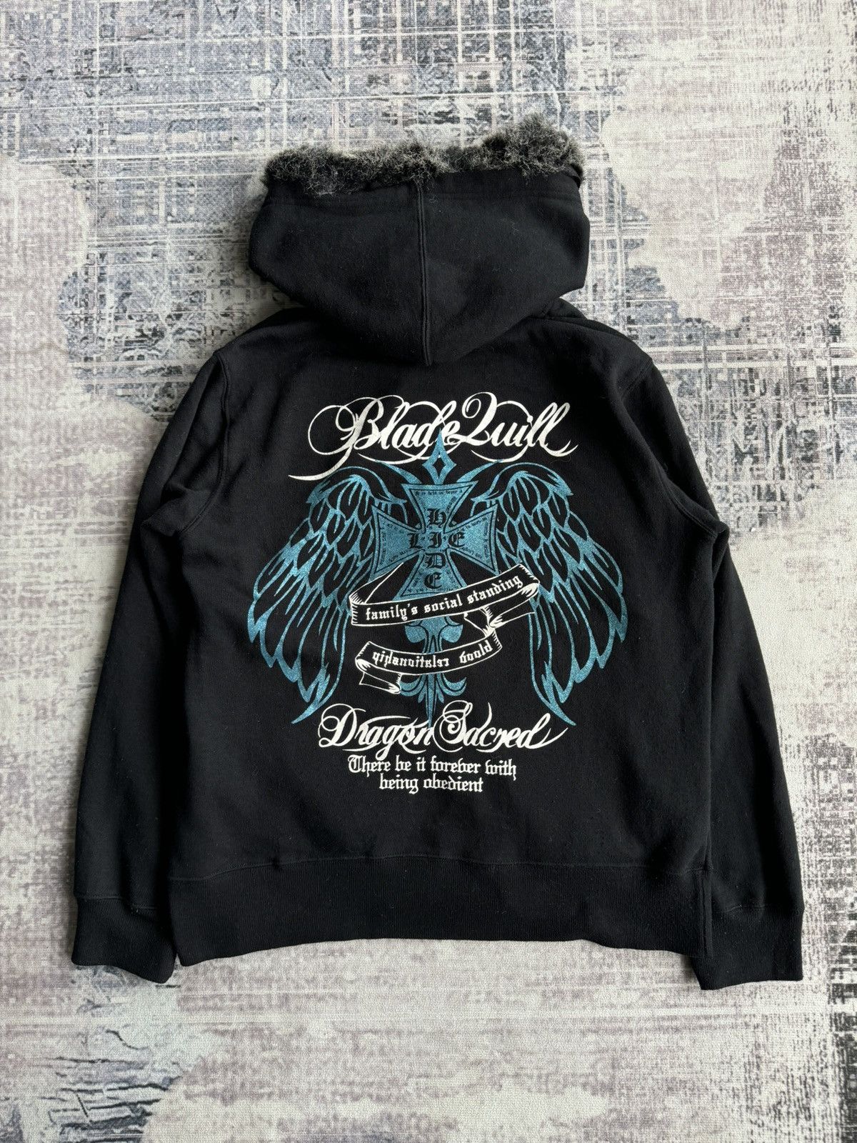 Japanese Brand Vintage Y2K Beaumere Skulls Punk Riot Poem Hoodies Size US L / EU 52-54 / 3 - 2 Thumbnail