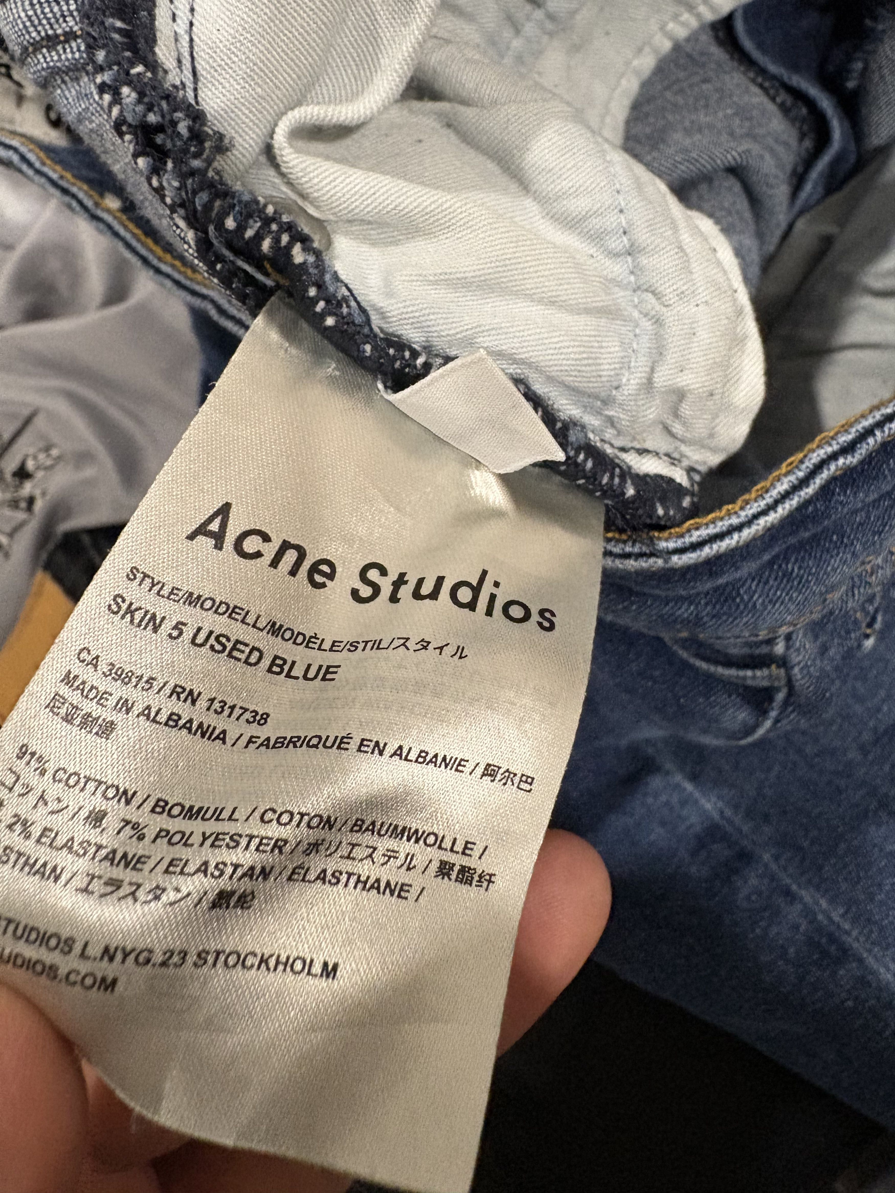 Acne Studios Acne Studios 'Skin 5' Blue Denim Size 28" / US 6 / IT 42 - 4 Thumbnail