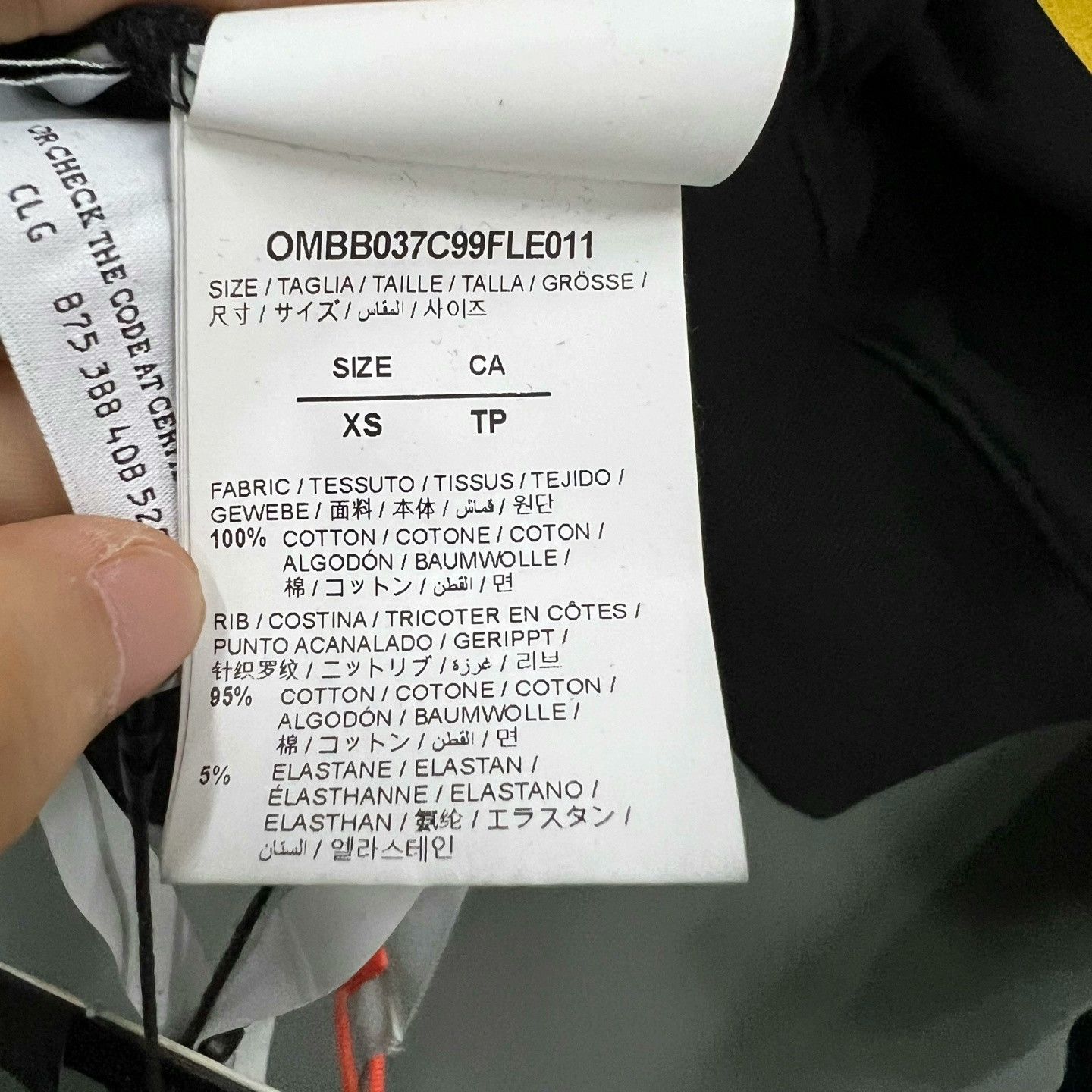 Off-White OFF White Yellow Tape Logo Hoodie Size US XXS / EU 40 - 3 Thumbnail