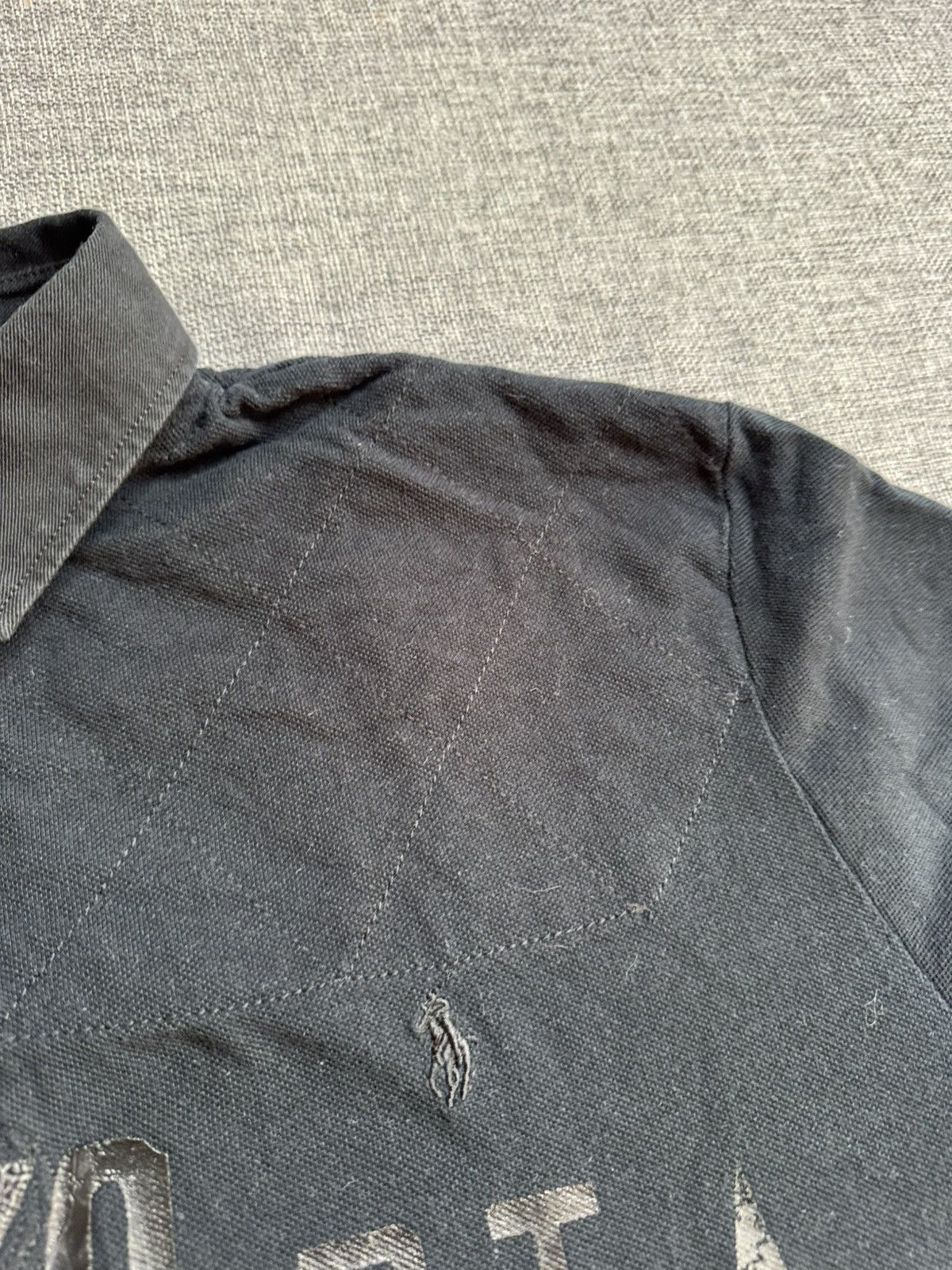 Polo Ralph Lauren × Ralph Lauren Vintage Polo Ralph Lauren Big Logo Collar black T-Shirt Size US XL / EU 56 / 4 - 6 Thumbnail