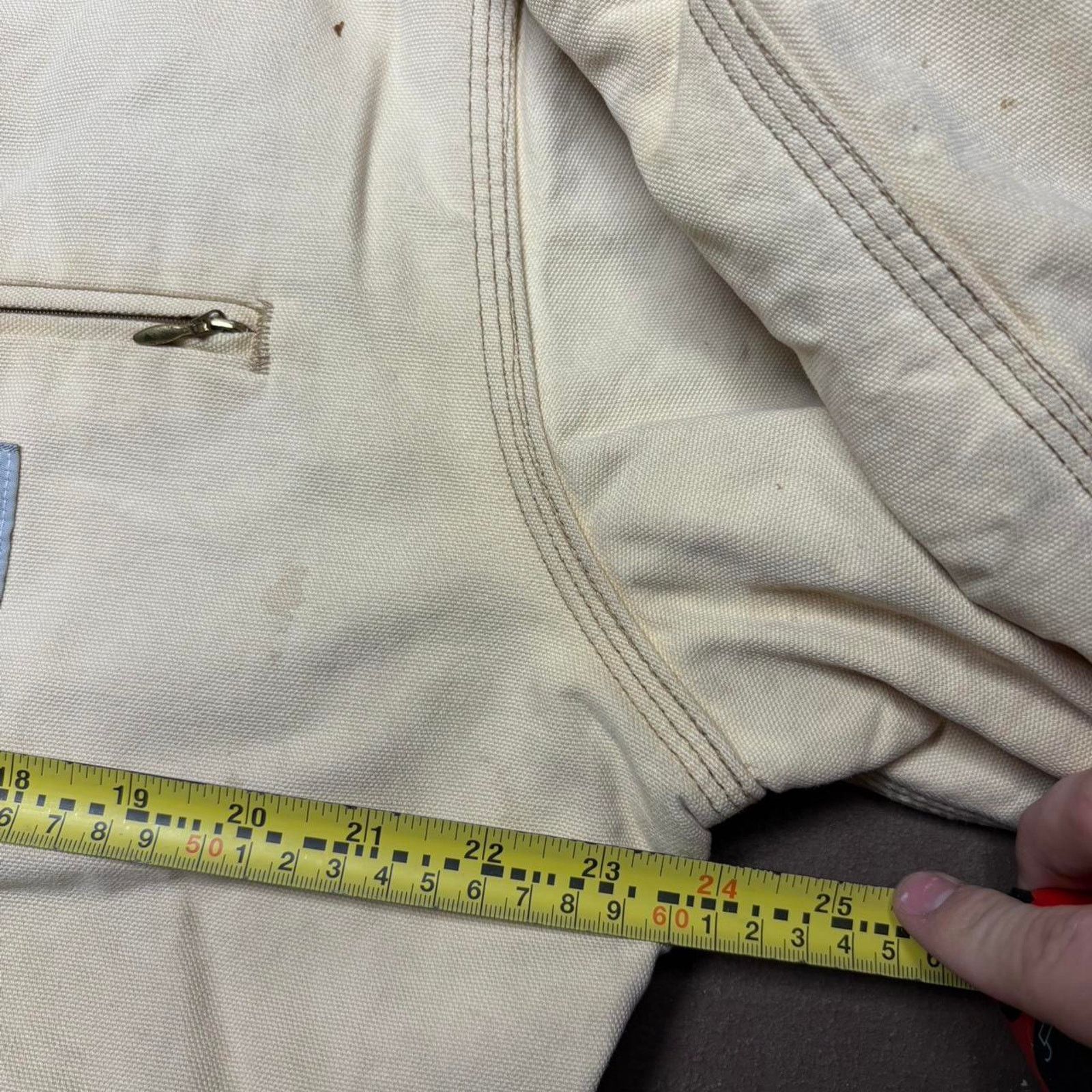 Carhartt Vintage Cream Carhartt 6QLJ Detroit Jacket Size US L / EU 52-54 / 3 - 6 Thumbnail