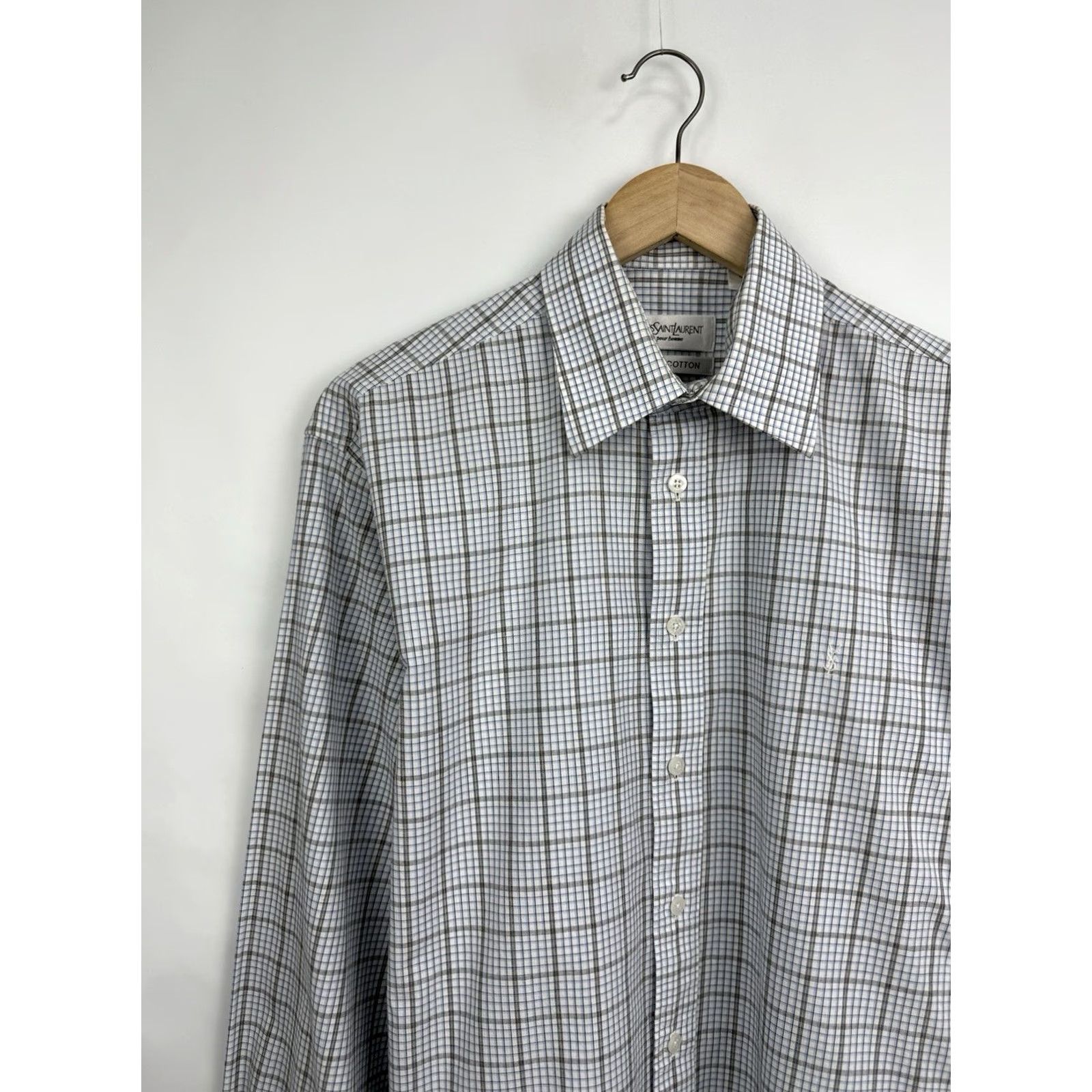 Yves Saint Laurent VINTAGE Yves Saint Laurent YSL Shirt T-Shirt 90s White XL Mens M Retro Y2K Rare Block Size US XL / EU 56 / 4 - 3 Thumbnail